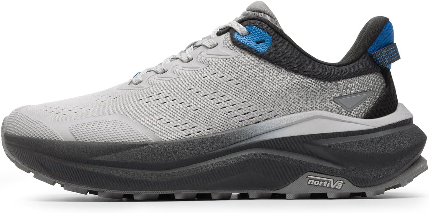 NORTIV 8 Men's Wide Toe Box Trail Running Shoes Cushion Walking Barefoot Tennis Workout Gym Cross Training Shoe Fashion Sneakers for Plantar Fasciitis Bunion