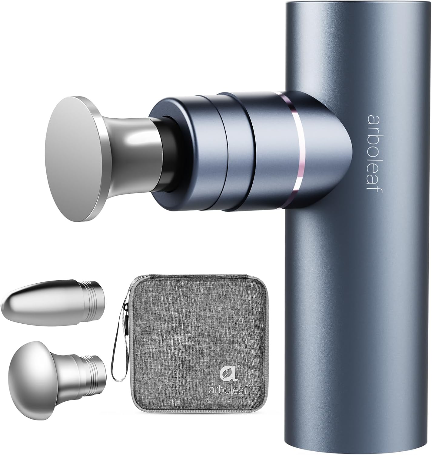 arboleaf Massage Gun Deep Tissue with Metal Head, Full-Metal Electric Portable Hand Held Massager Gun with Case for Back, Body Sore Muscles, Pain Relief, Gifts for Dad, Office, Home, Athletes