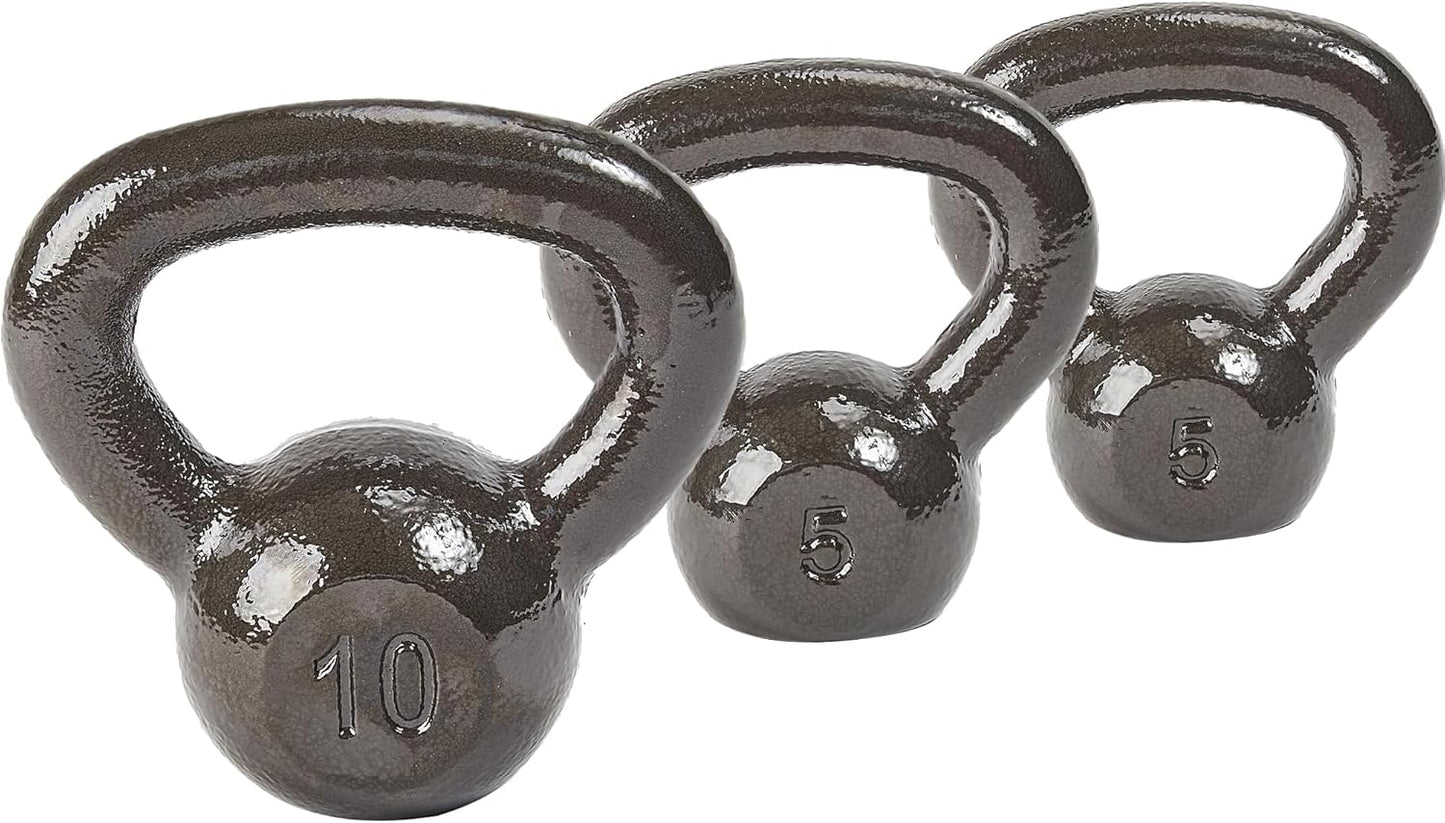 Cast Iron Kettlebell Weights for Home Gym, Heavy Duty Strength Training, Workout Equipment for HIIT, Functional Fitness