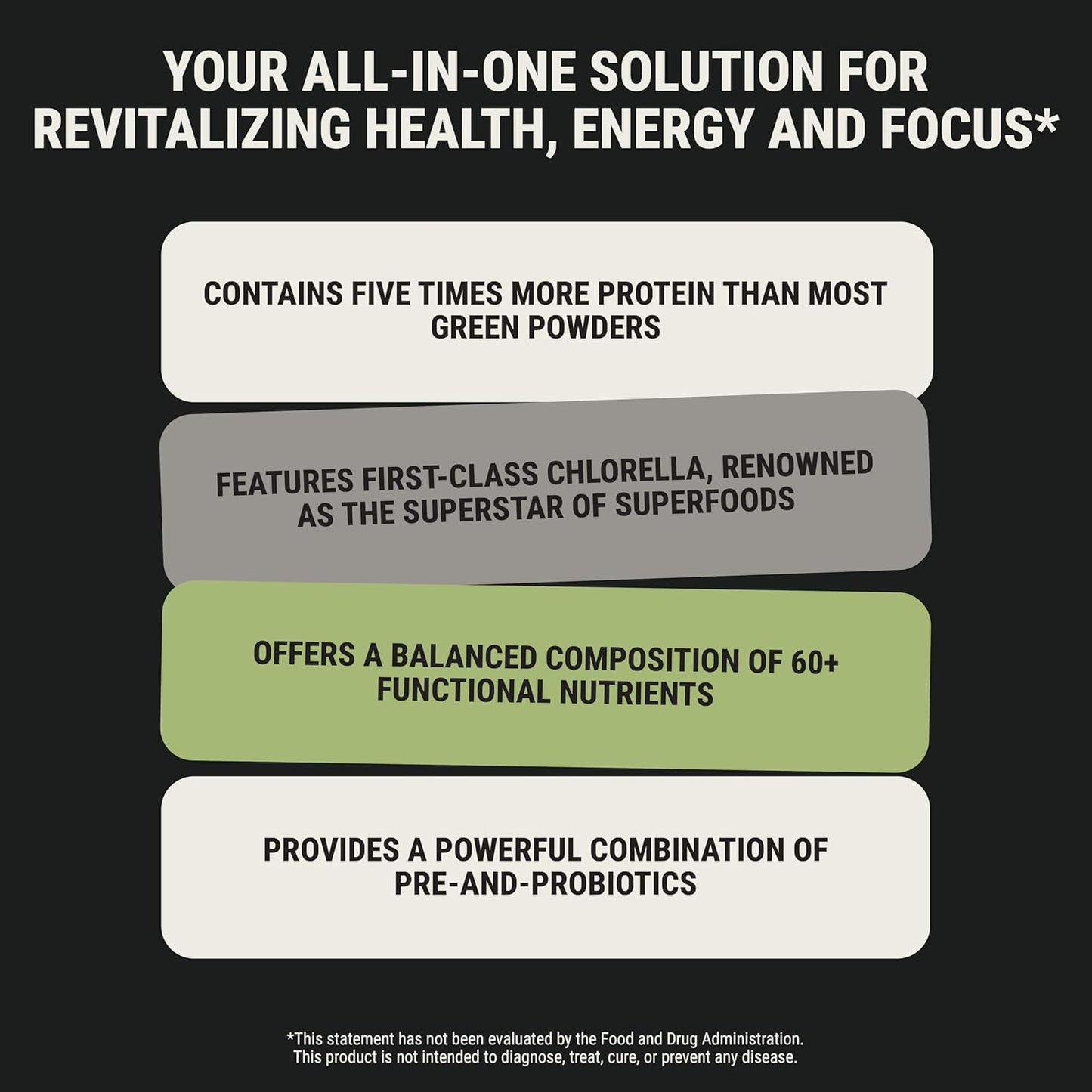 ON3 Athletic Protein Greens Supplement with chlorella, eleuthero and MCT Powder (5 Servings, Herbal)