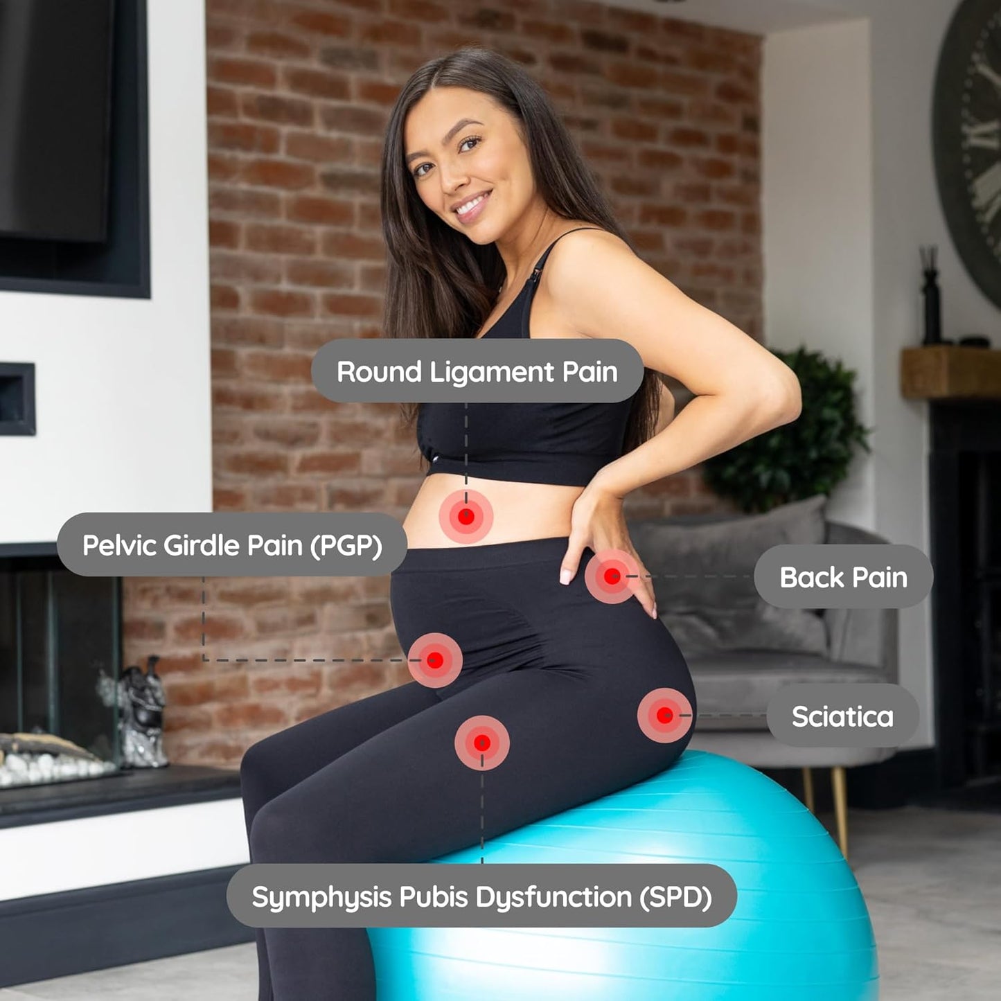 BABYGO® Birthing Ball for Pregnancy & Labor + Our Award Winning Book - Exercise, Birth & Recovery Plan, 5X Stronger Than a Yoga Ball with Eco Friendly Material