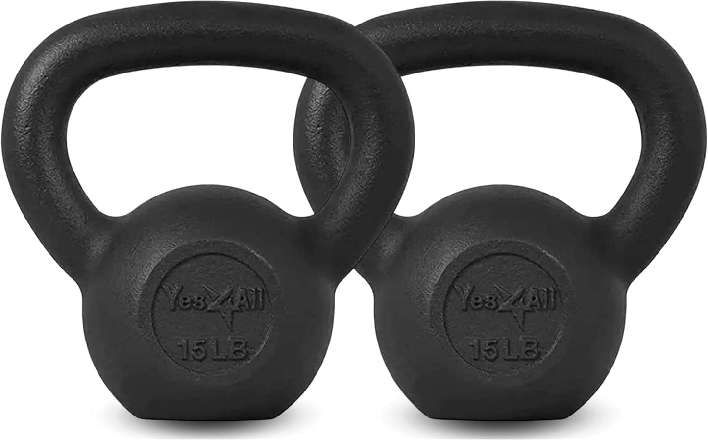Yes4All 5-80 lbs Cast Iron Kettlebell for Dumbbell Weights Exercises, Gym, Full Body Home Workout Equipment, Push up, Grip and Strength Training