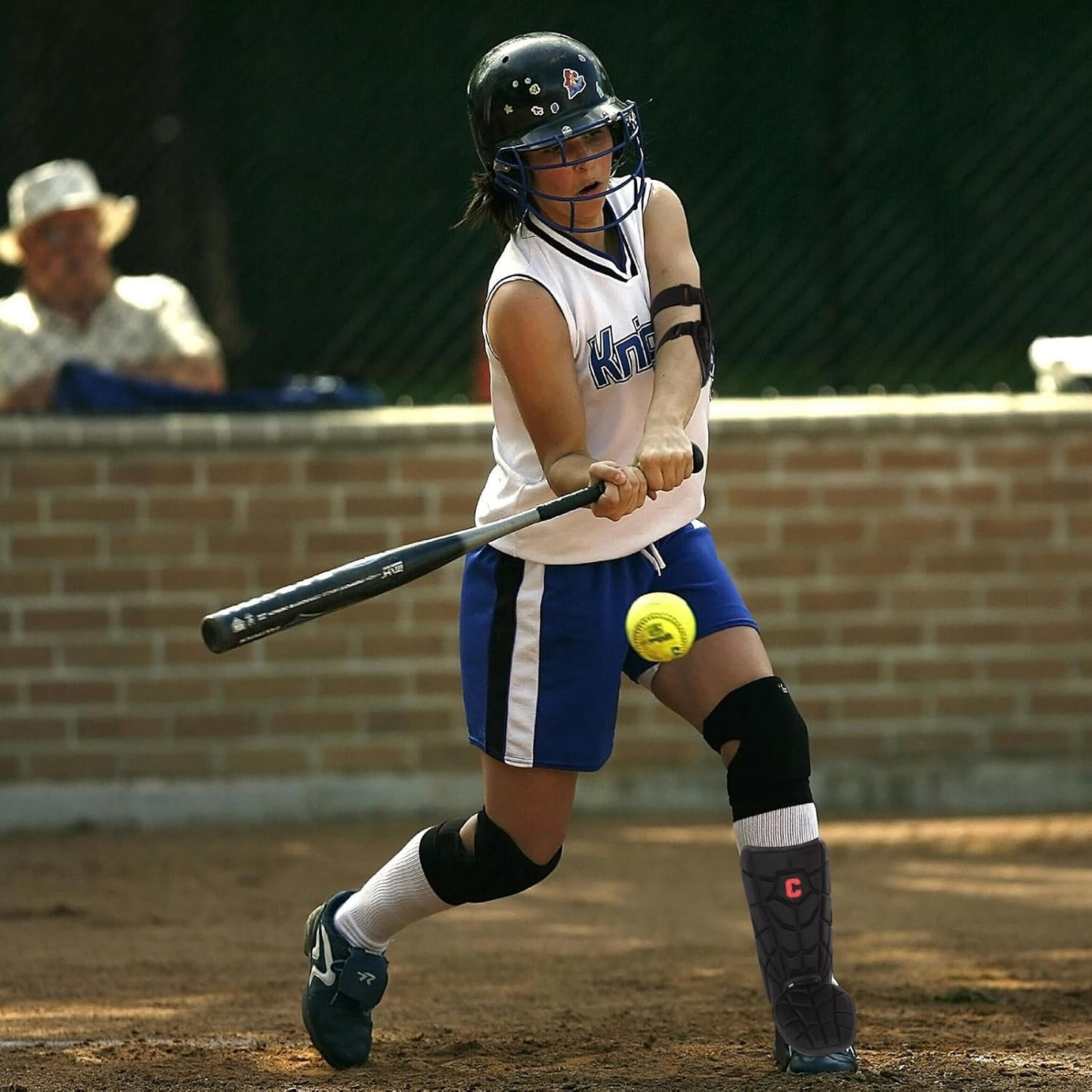 Batter’s Baseball Leg Guard with Adjustable Straps - for Youth and Adult