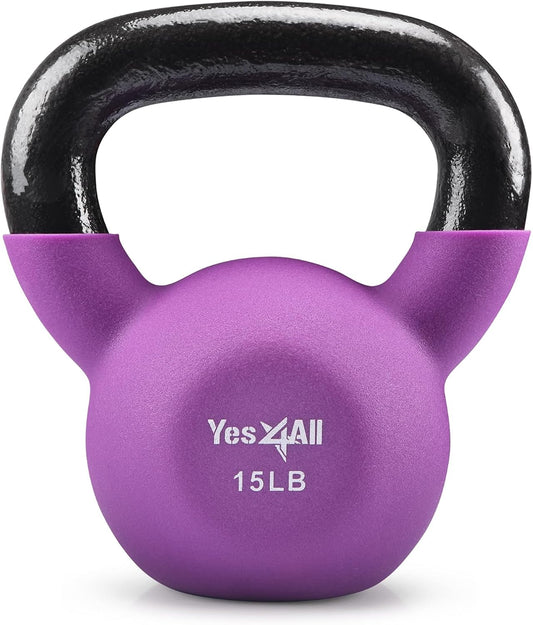 Yes4All Kettlebells 5lbs-65lbs & Kettlebell Sets Adjustable Weights, Kettlebell for Weight Training, Home Workout Equipment with Secure Grip for High Rep, Exercise Equipment