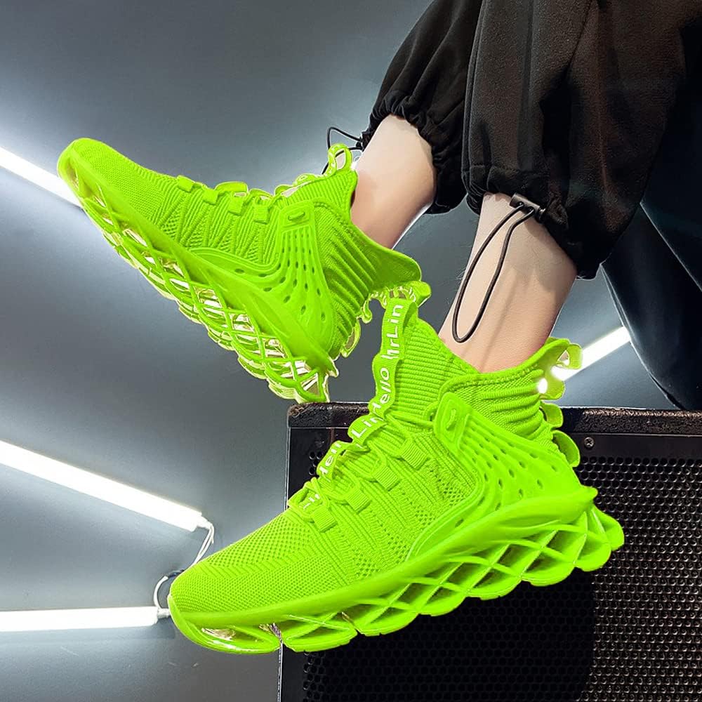 Hello MrLin Men's Running Shoes Non Slip Athletic Tennis Walking Blade Type Sneakers Hip Hop