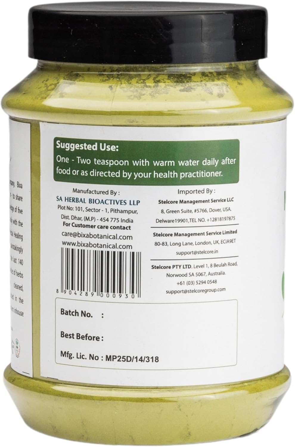 bixa BOTANICAL Moringa Powder (Organic Moringa Oleifera - 100% Pure Moringa Leaf/Drum Stick Shigru) | Perfect for Drinks, Tea,Smoothies & Recipes - 16Oz