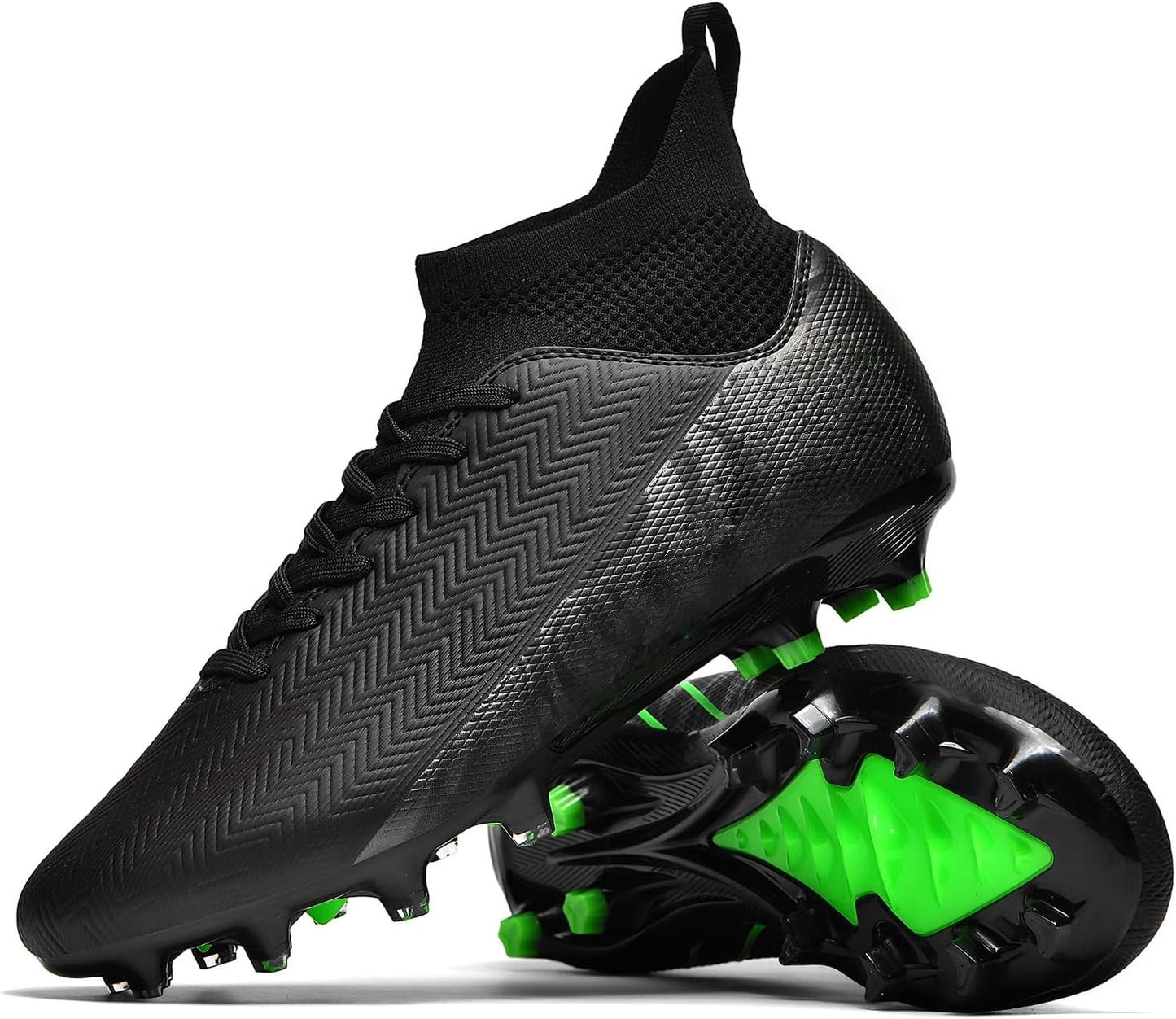 Indoor Soccer Cleats Mens Womens Turf Soccer Cleats Wide Socer Shoes FG AG TF High Ankle Football Boots