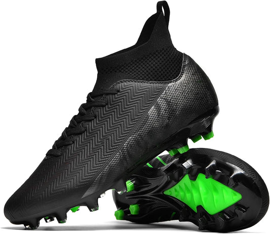 Indoor Soccer Cleats Mens Womens Turf Soccer Cleats Wide Socer Shoes FG AG TF High Ankle Football Boots