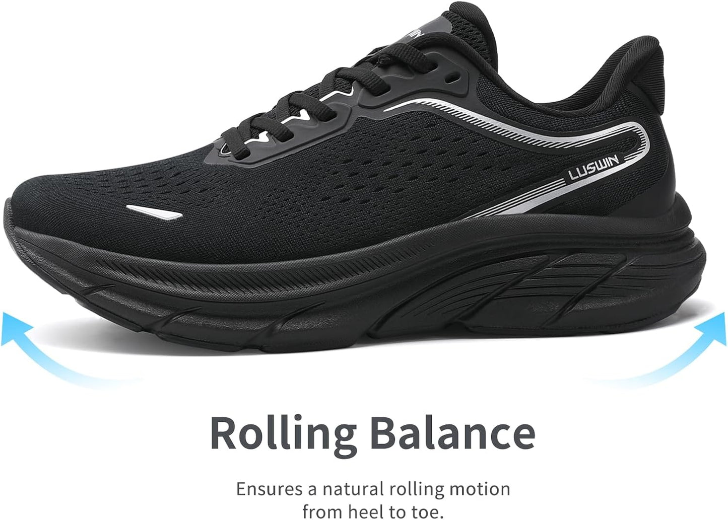 Men's Walking Shoes Lightweight Breathable Cushioning Running Shoes Athletic Tennis Workout Gym Non Slip Comfortable Fashion Sneakers