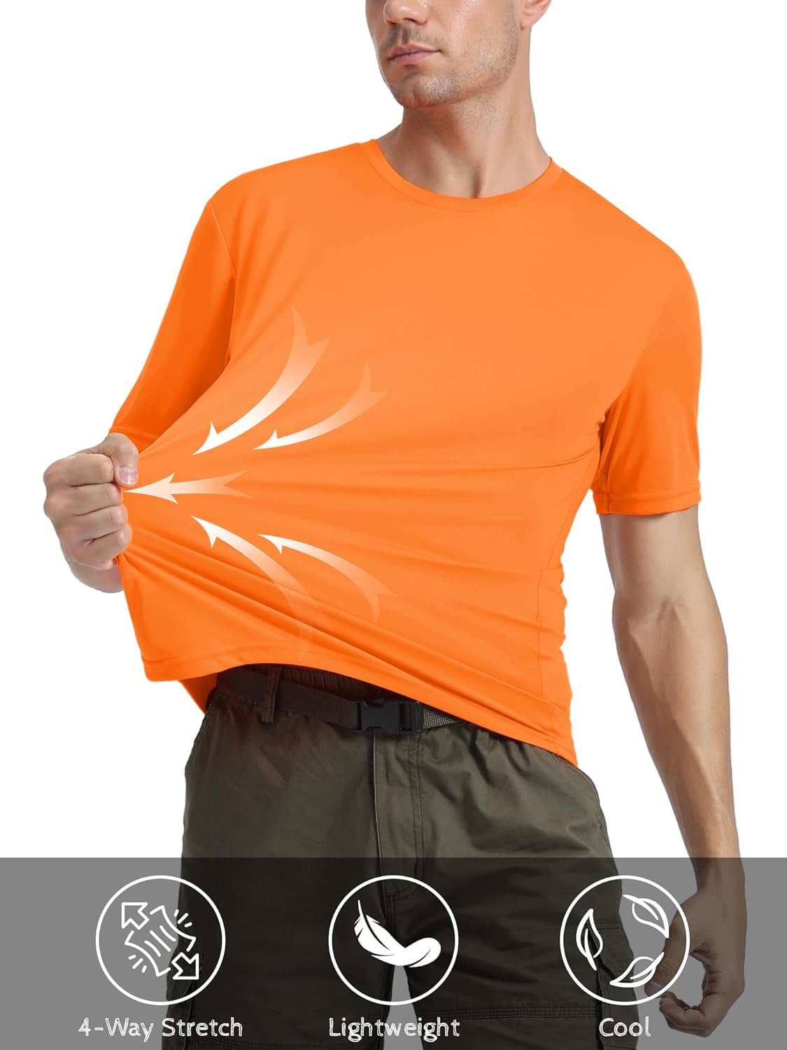 MAGCOMSEN Men's Short Sleeve UPF 50+ T-Shirt Quick Dry Rash Guard Athletic Running Swim Top Tee Performance Water Shirts