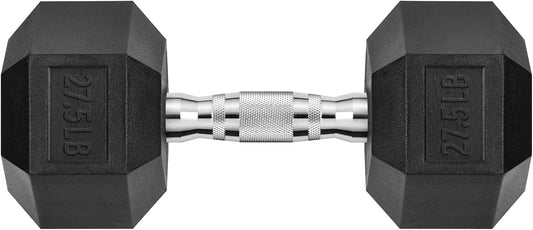 Hex Dumbbell 45-480 lb Set, Rubber Encased Exercise & Fitness Dumbbells for Home Gym, Hand Weights for Strength Training