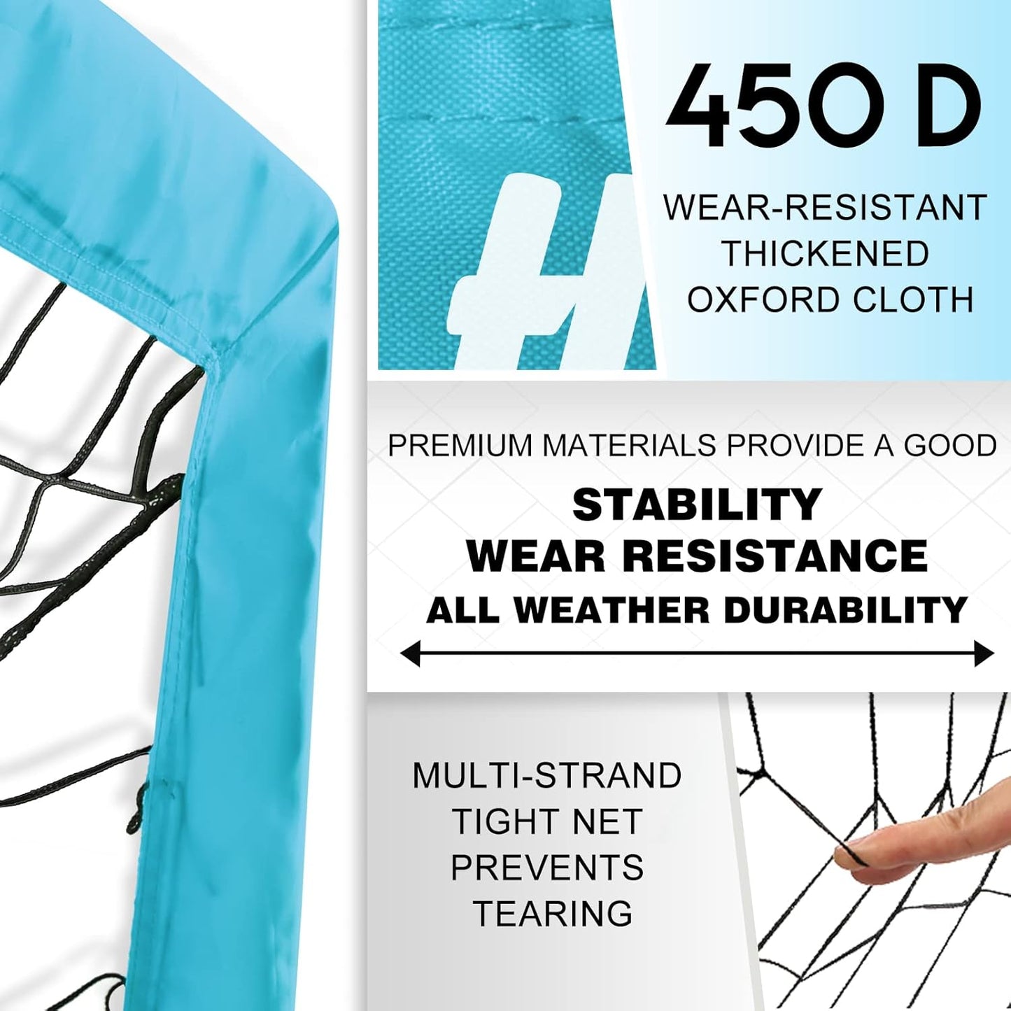 Kids Soccer Goal for Backyard, 6x4 9x5 FT Portable Soccer Nets Pop Up with Ball, Agility Ladder, Cones, Target & Carry Bag for Toddler Youth Outdoor Indoor Training Practice Sports Games Play