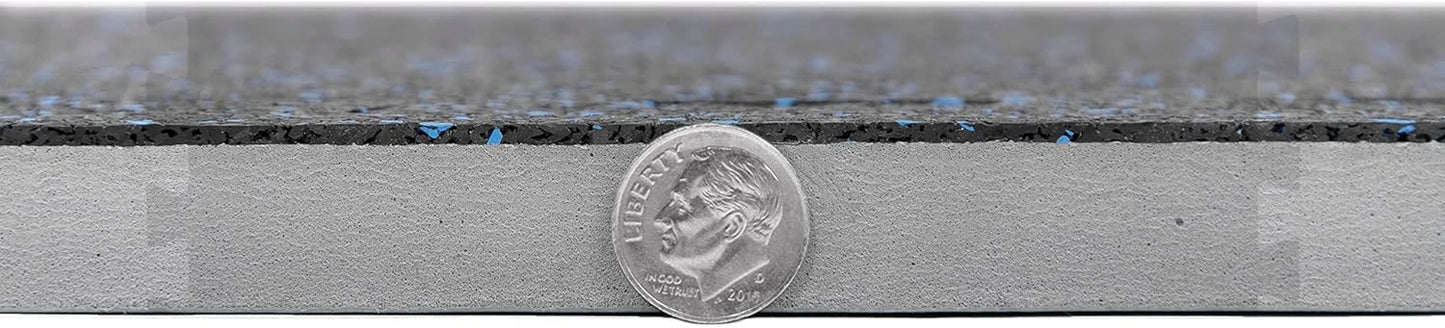 IncStores Impact Foam Rubber Floor Tiles, Interlocking Home Gym Floor Matts for Weight & Workout Equipment Room Padding, 2'x2' Tiles