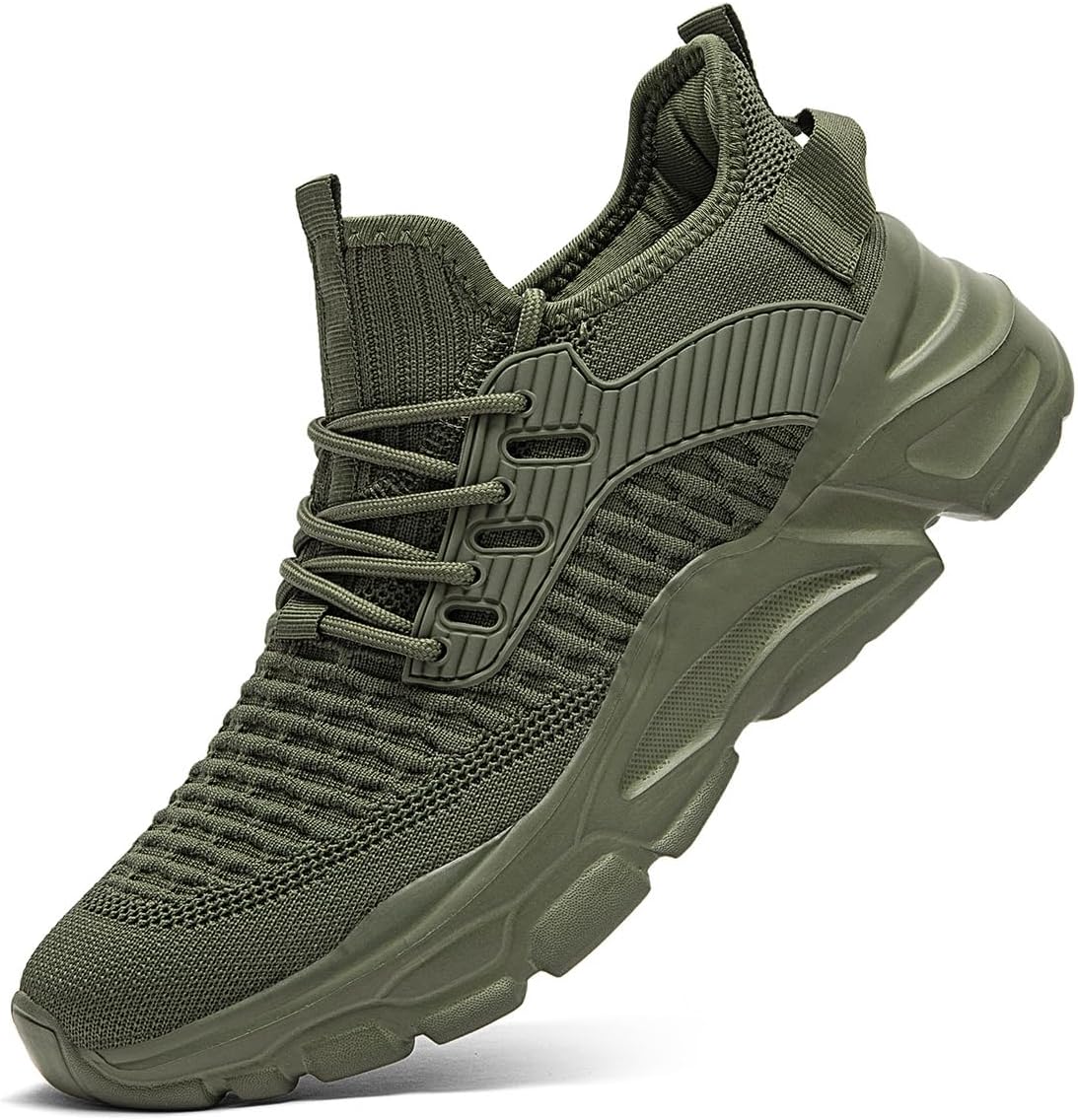 Men's Slip on Walking Shoes Tennis Running Sneakers Lightweight Breathable Casual Soft Sole Comfort Work Gym Trainers