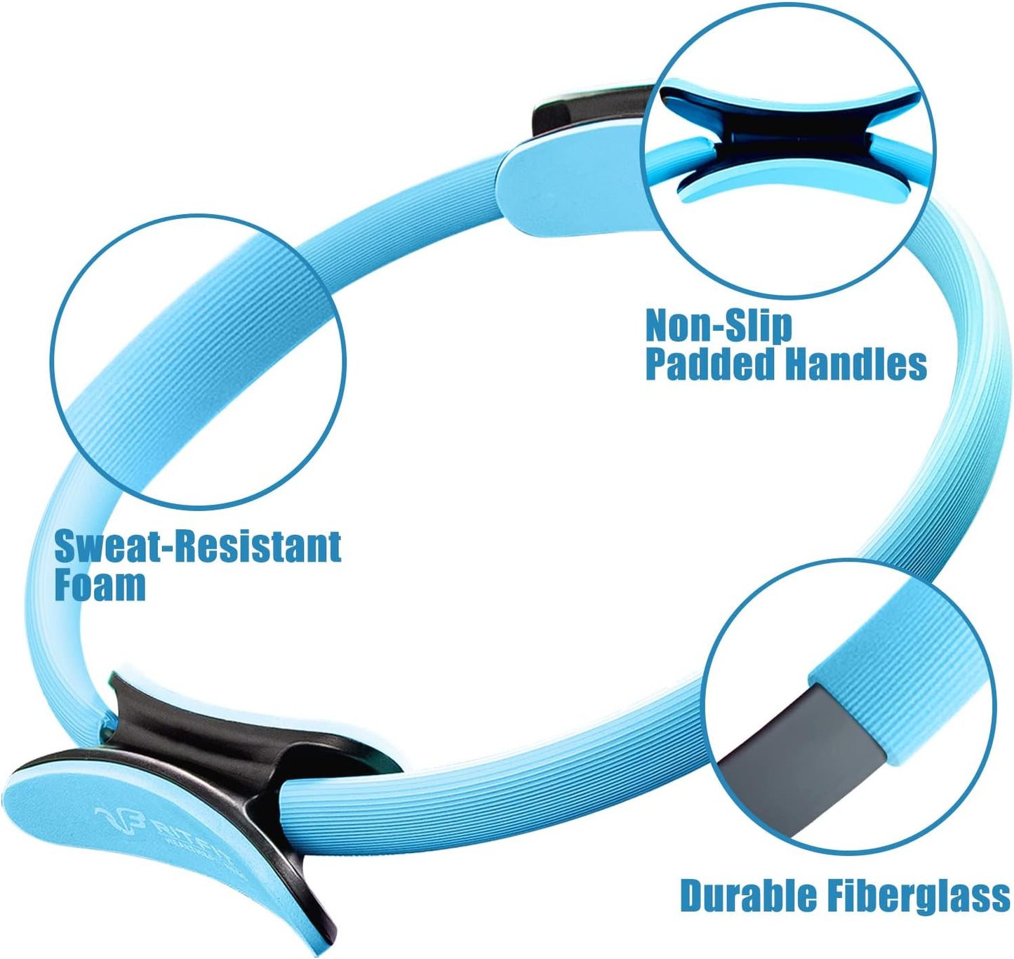 RitFit Pilates Ring Circle - 14 Inch Magic Fitness Circle for Toning Inner & Outer Thighs, Bonus Workout Guide Included