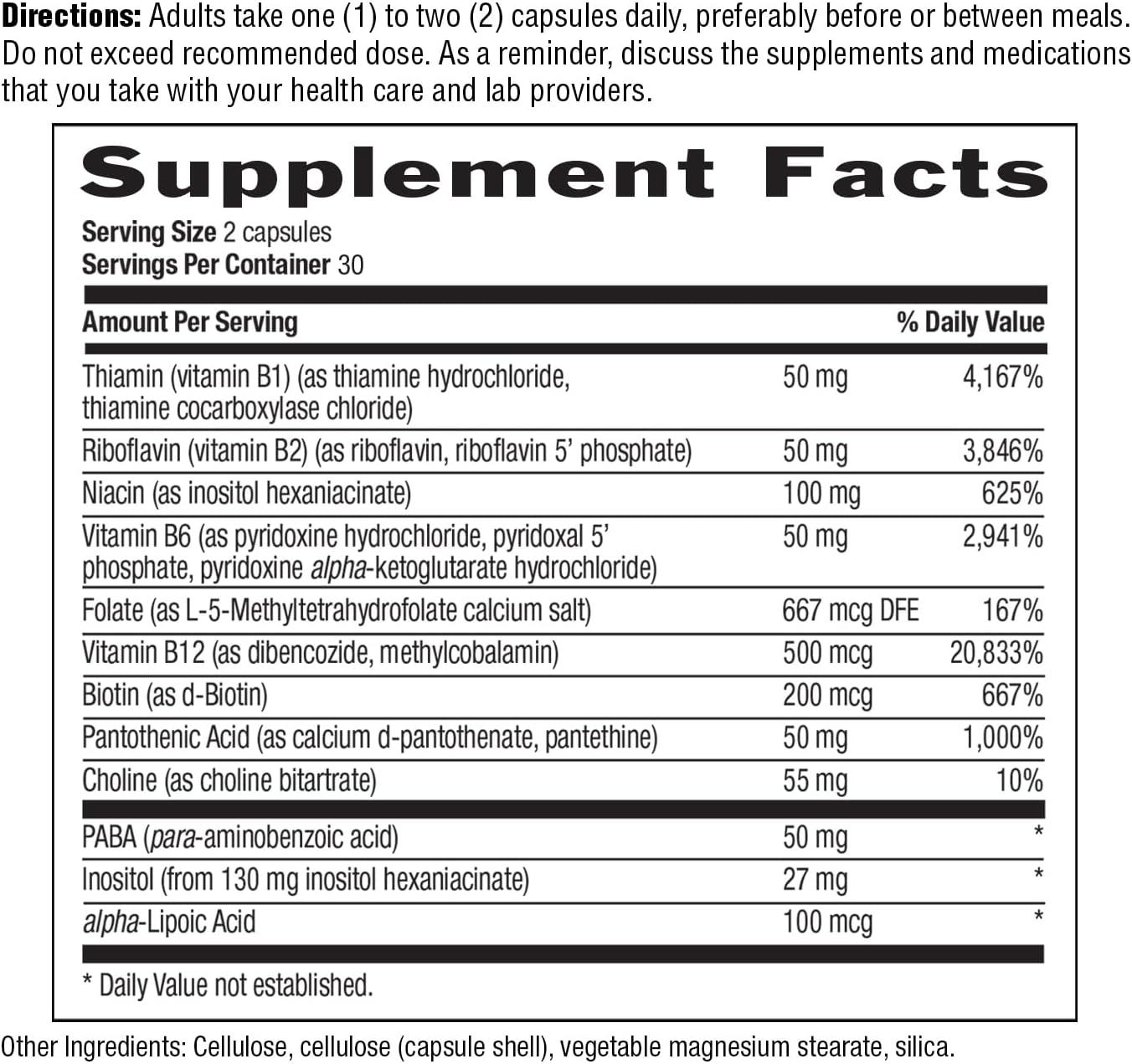 Country Life Coenzyme B-Complex, 60 Capsules – Supports Energy & Metabolism, Mood & Cognitive Function – Vegan, Gluten-Free, Bioavailable B Vitamins with Choline