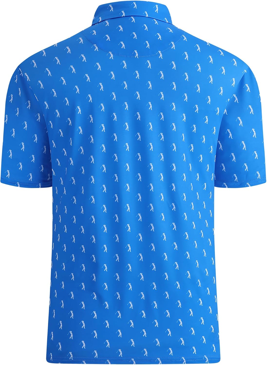Esabel.C Golf Shirts for Men Dry Fit Performance Short Sleeve Print Moisture Wicking Collared Shirt