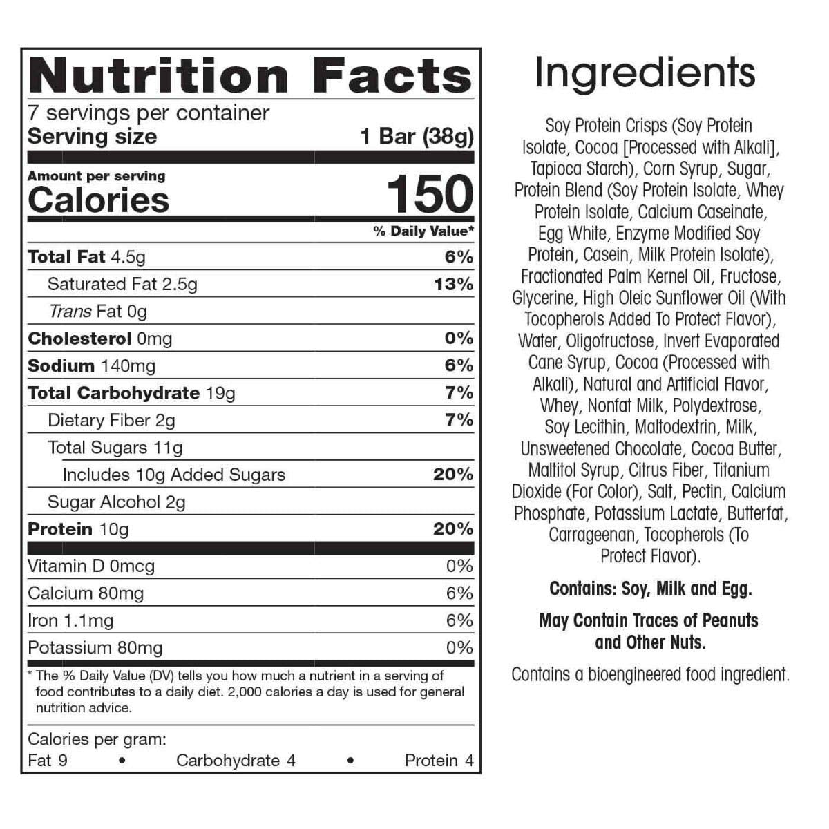 WonderSlim Protein Snack Bar, Marshmallow Brownie Crisp, (7ct)