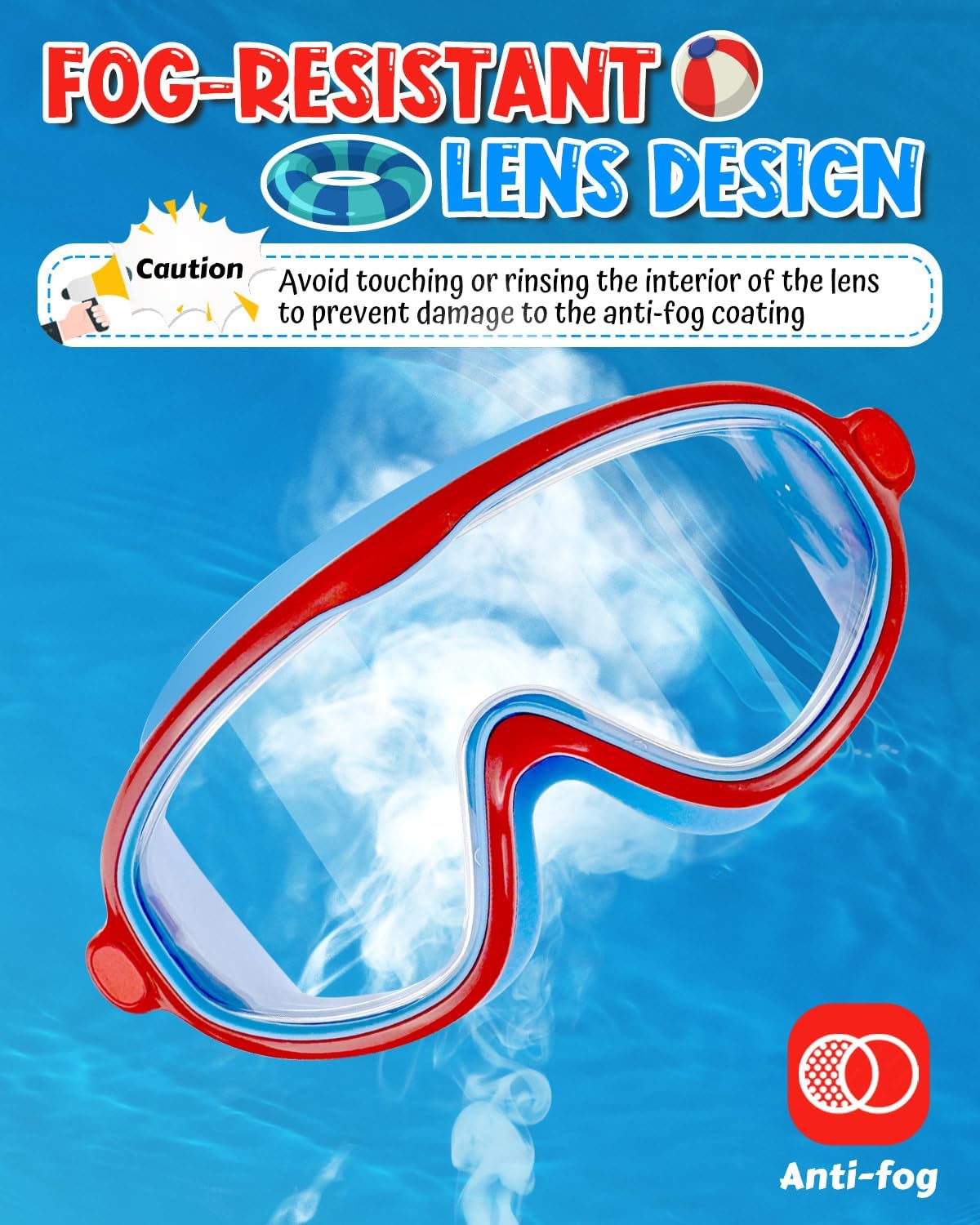 Rantizon Swim Goggles 2 Pack, Wide View Anti Fog&UV Swimming Goggles for Audlt, No Leaking Swim Glasses for Men Women Kids