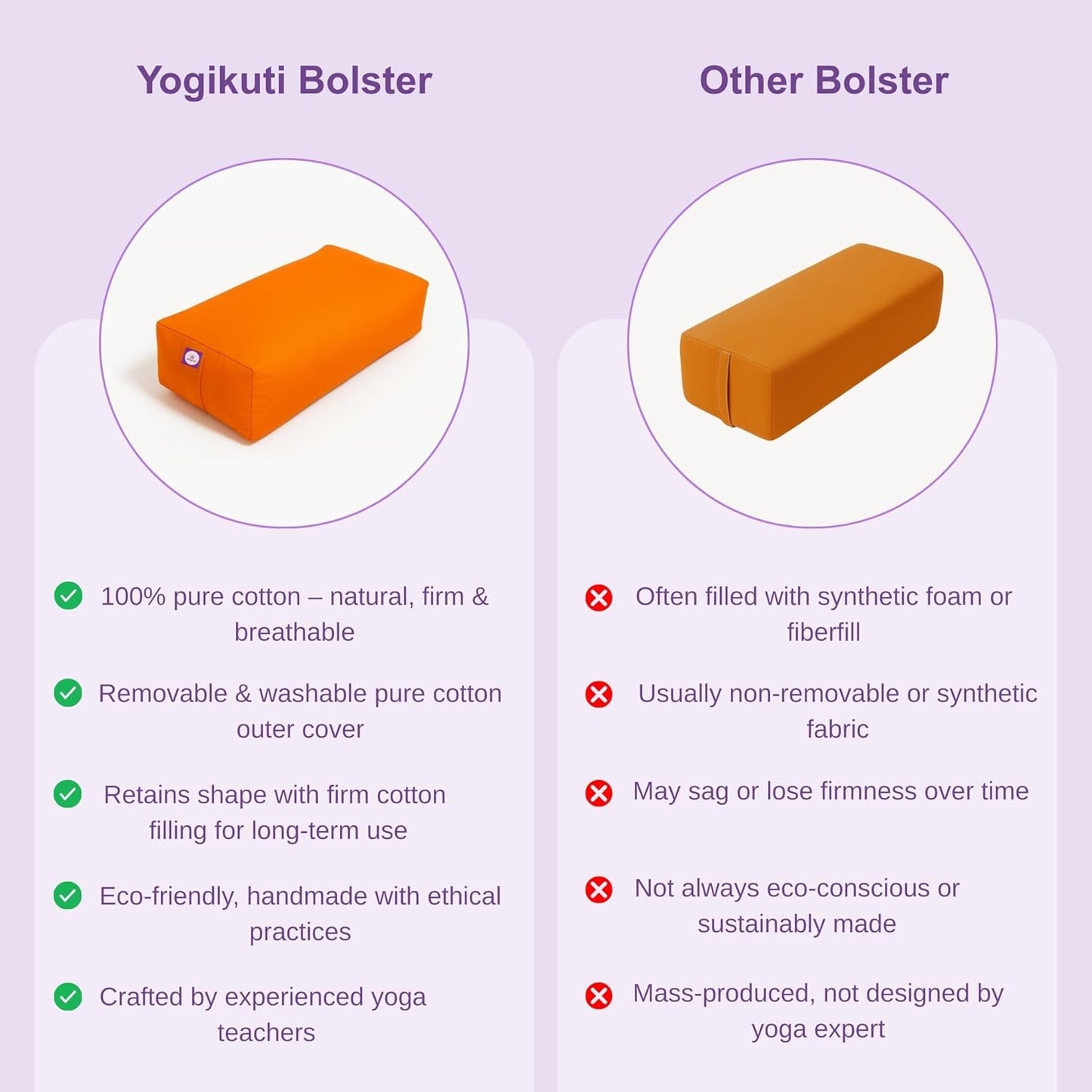 Rectangular Cotton Yoga Bolster, Yoga Pillow, Yoga Cushion, Yin yoga Bolster, Iyengar yoga bolster