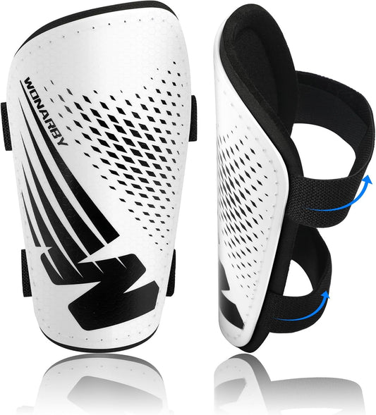 Shin Guards Soccer Youth Kids - Shin Guard for Boys Girls Teenagers Toddler 2-18 Years Old - Football Shin Pads Protection Equipment with Adjustable Straps