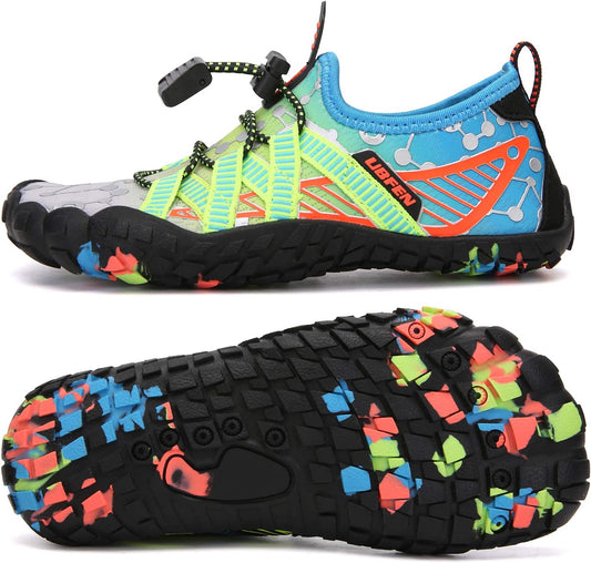 UBFEN Water Shoes for Kids Boys Girls Aqua Socks Barefoot Beach Sports Swim Pool Quick Dry Lightweight Toddler Little Big Kid