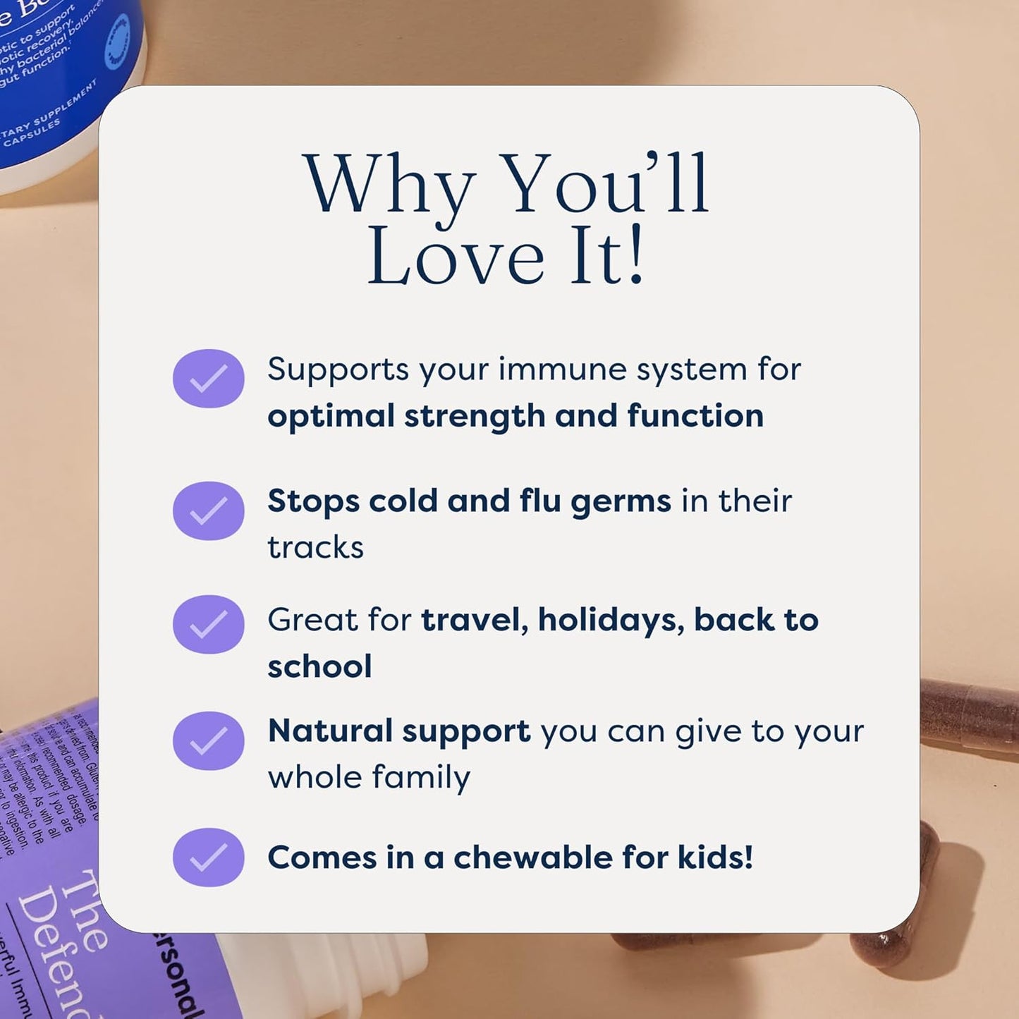 The Defender Jr. - Powerful Kids Chewable Immune Defense with Vitamin A, C, and Botanical Extracts Elderberry, Astralagus, and More for Boosting Immune System with Natural Ingredients