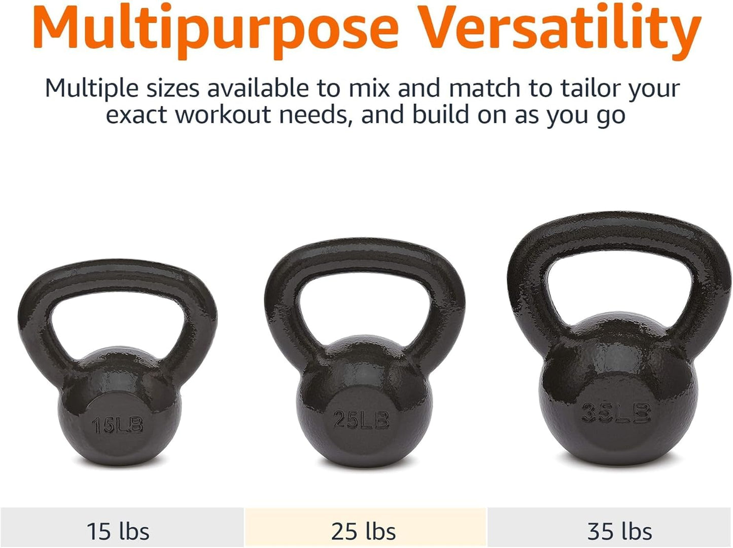 Amazon Basics Cast Iron Kettlebell