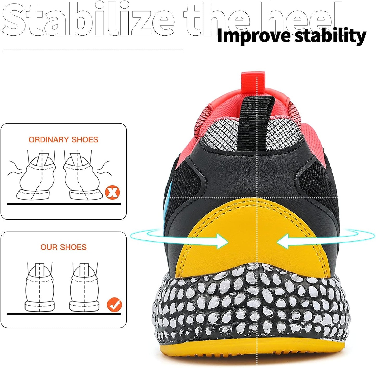 WETIKE Boy's Shoes Mesh Slip on Lightweight Running Sneakers