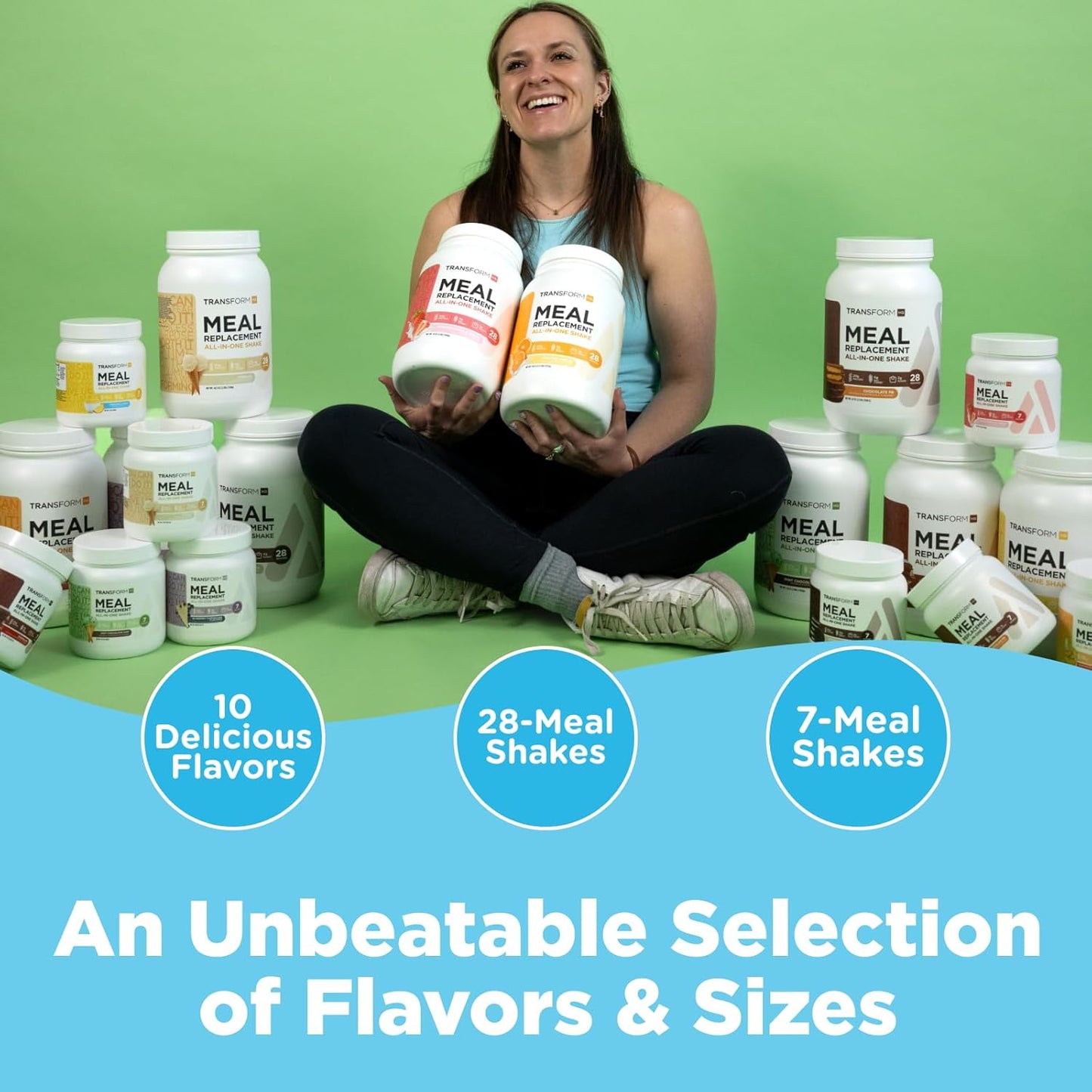 TransformHQ Meal Replacement Shake Powder 28 Servings (Blueberry Cheesecake) - Gluten Free, Non-GMO