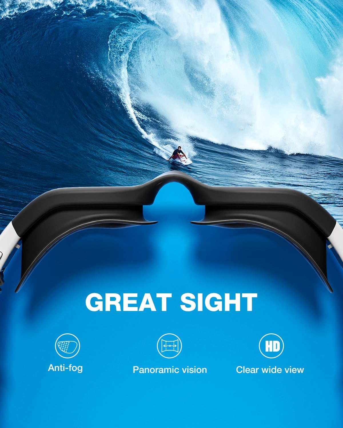 ZIONOR Swim Goggles, G1 SE Swimming Goggles Anti-fog for Adult Men Women