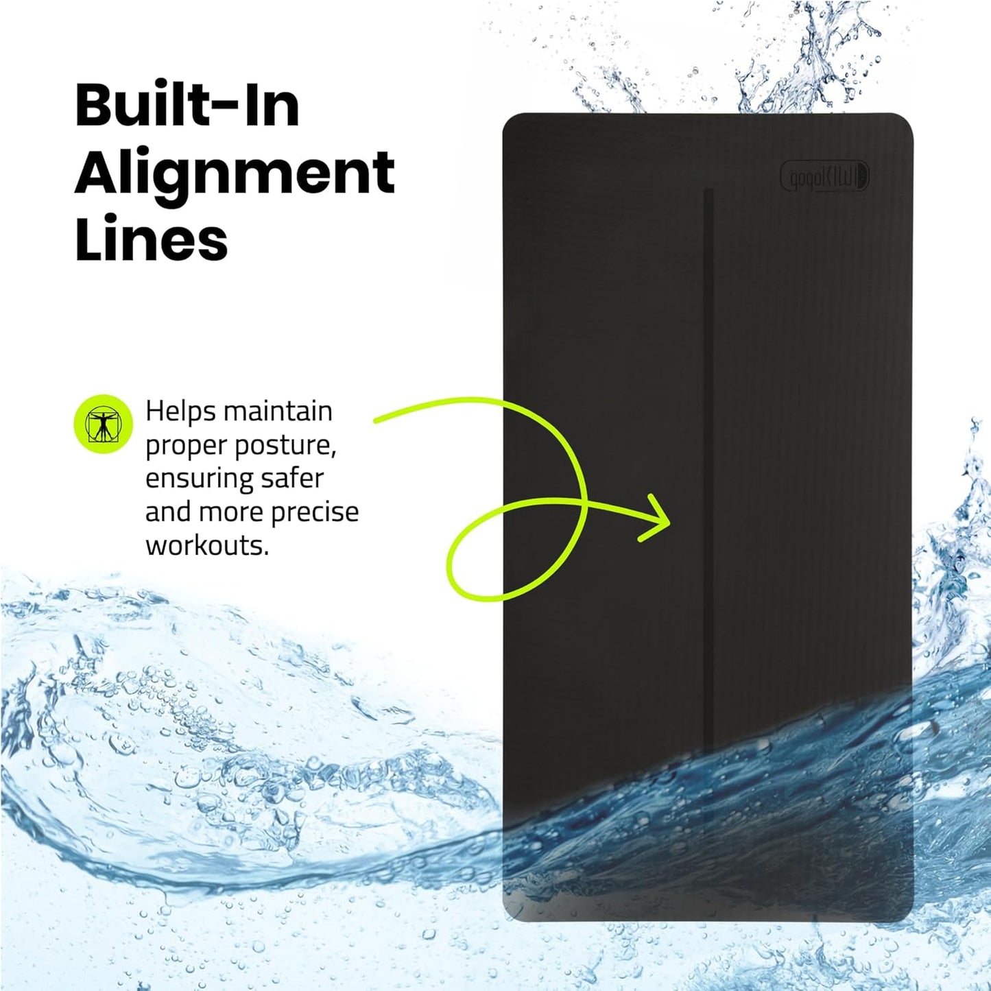 Extra Wide Yoga Mat for Men Women (72"L x 36"W) Non Slip Fitness & Exercise Mat with Alignment Marks for Yoga, Pilates, Floor Workouts