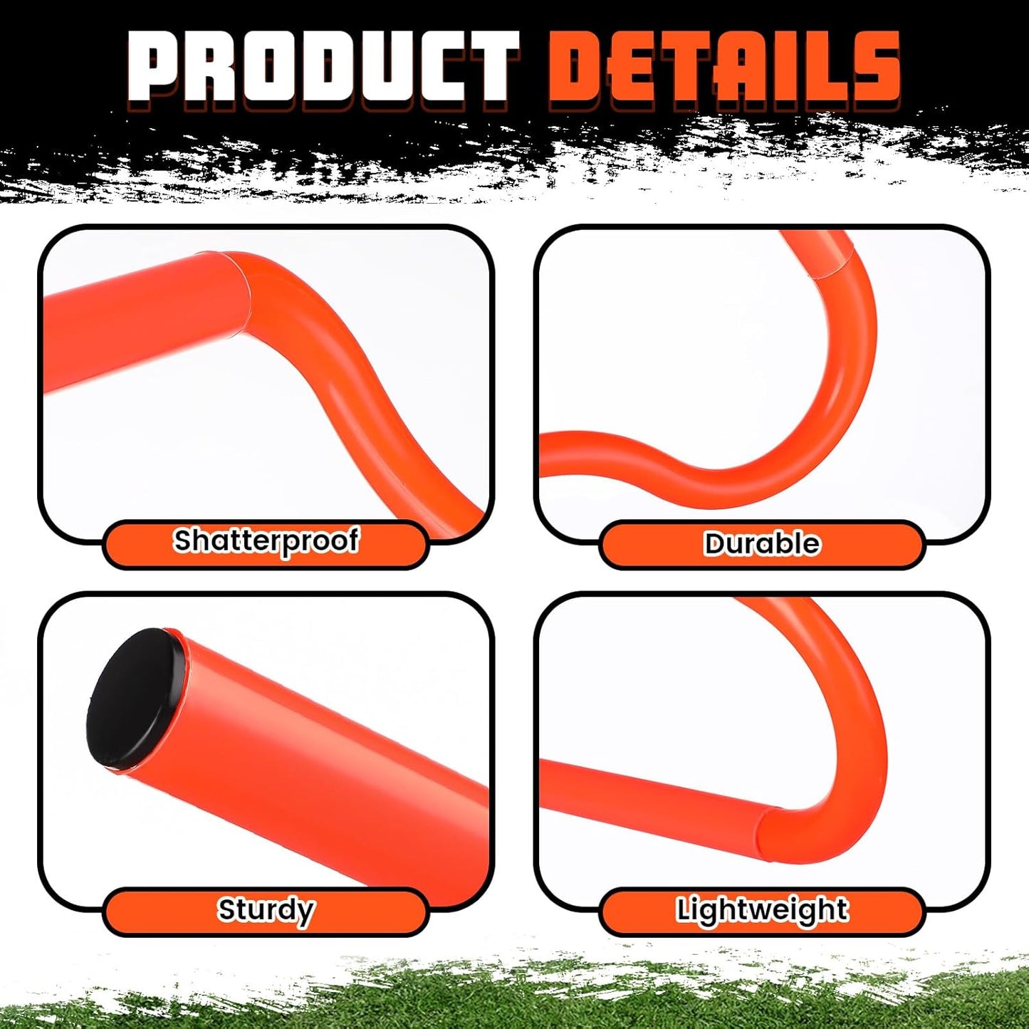 5 Pcs Speed Agility Training Hurdles Detachable Durable Equipment Plyometric and All Purpose Speed Training Hurdle Equipment for Athletes Soccer Basketball