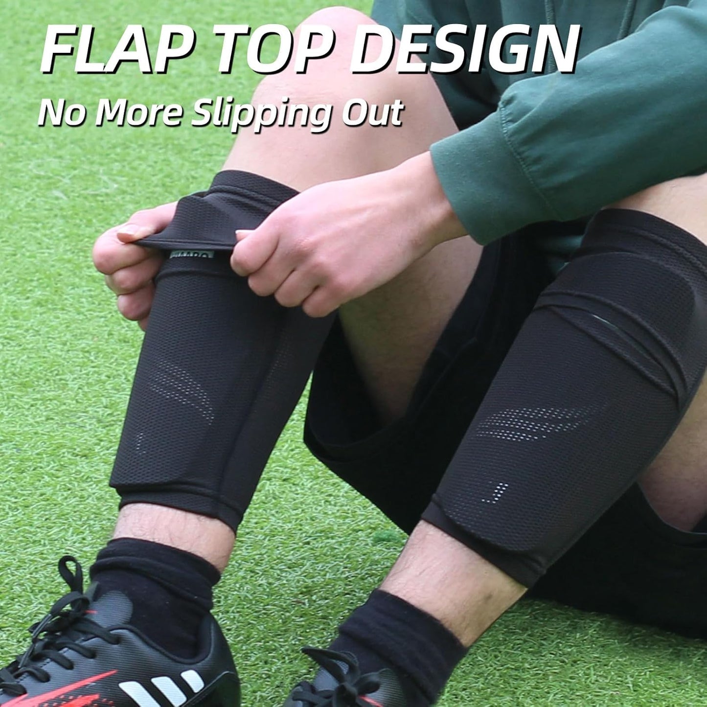 Soccer Shin Guards for Kids Youth Adults, Shin Pads and Sleeves with Optimized Insert Pocket, Protective Soccer Equipment for Boys Girls Men Women