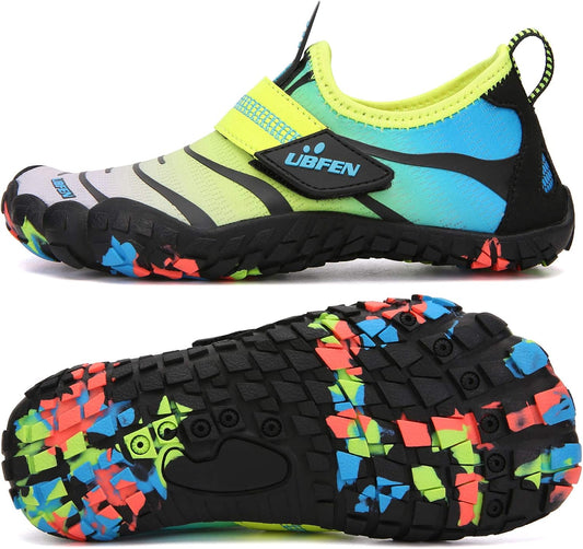 UBFEN Water Shoes for Kids Boys Girls Aqua Socks Barefoot Beach Sports Swim Pool Quick Dry Lightweight Toddler Little Big Kid