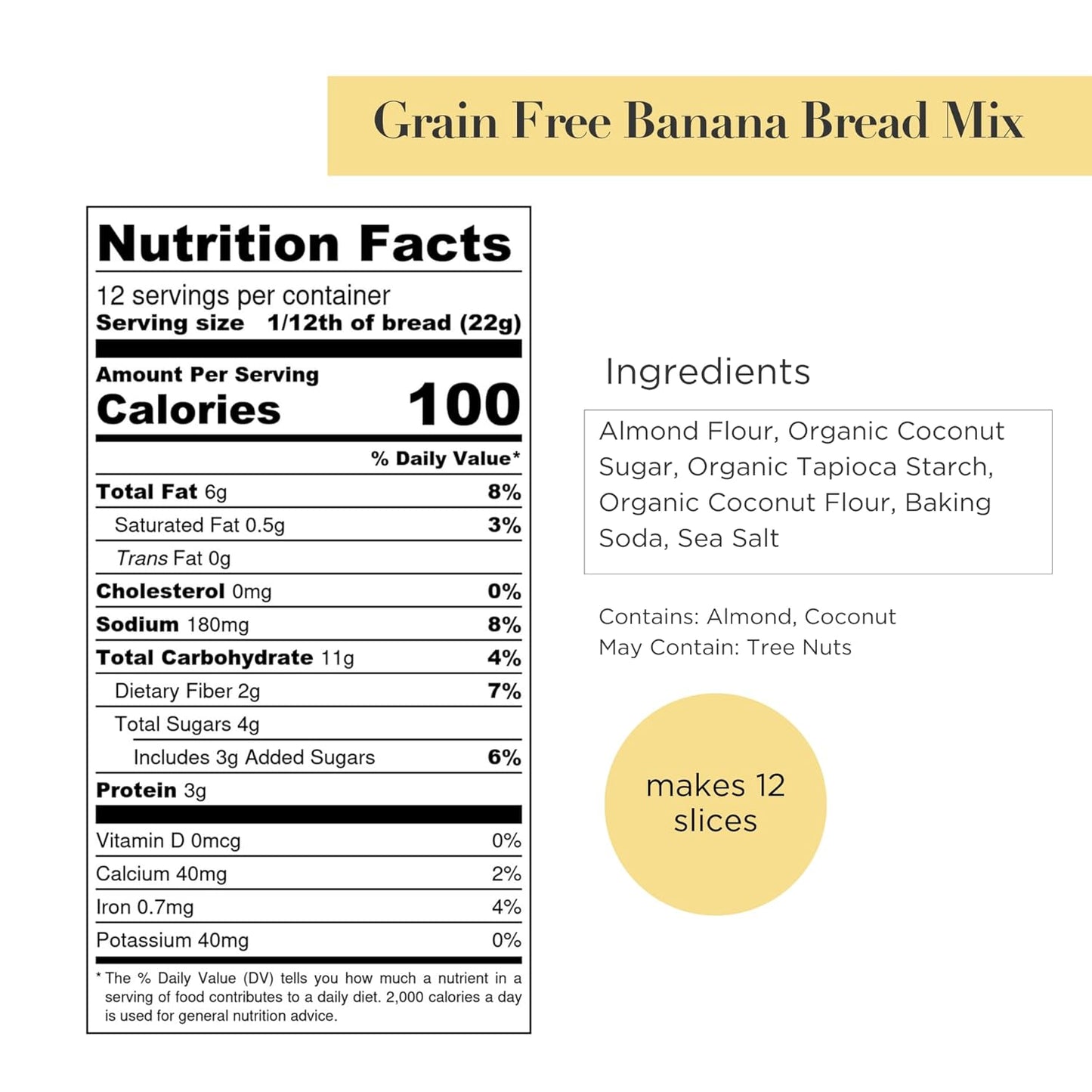 Stellar Eats Grain-Free Banana Bread & Muffin Baking Mix | Gluten-Free, Dairy-Free, Plant-Based, Paleo-Friendly, Naturally Sweet with Coconut Sugar | Almond Flour-Based | Makes 1 Loaf or 12 Muffins