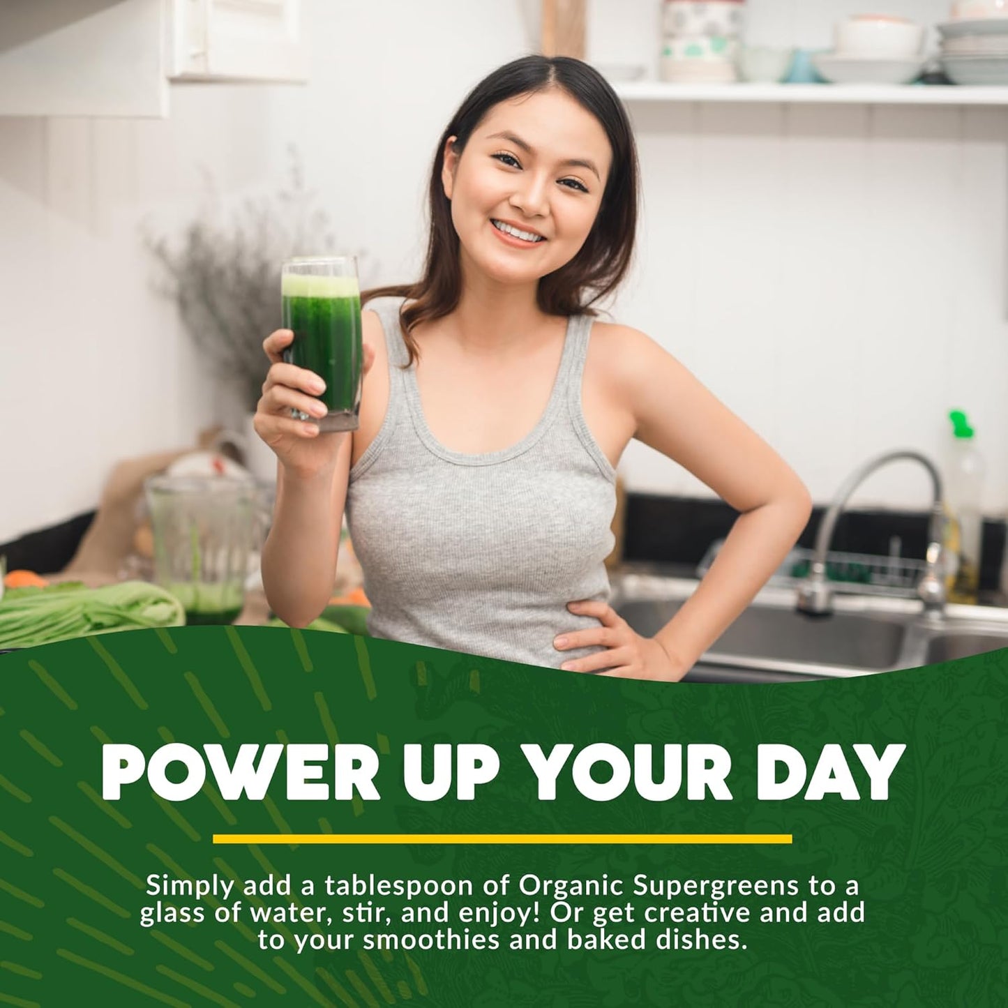 Paleovalley Organic Supergreens Powder - 23 Superfoods with Prebiotic Fiber for Energy and Immunity Support - No Cereal Grasses for Maximum Absorption - Pure Unflavored, 30 Servings