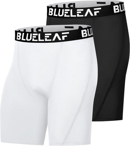Blueleaf Men's Compression Shorts Sports Running Spandex Shorts Performance Athletic Workout Base Layer Underwear