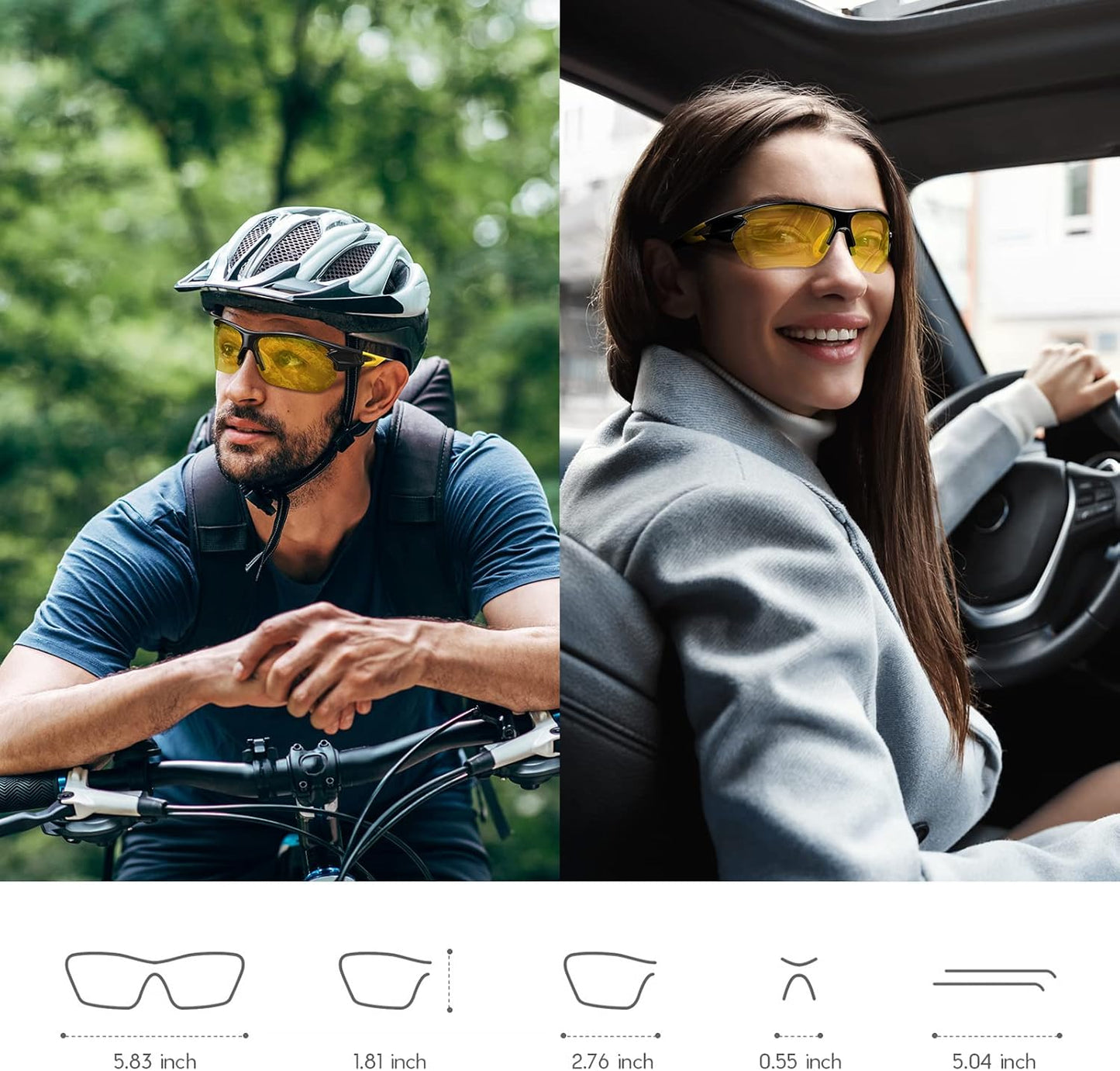 BEACOOL Polarized Sports Sunglasses for Men Women Youth Baseball Fishing Cycling Running Golf Motorcycle Tac Glasses UV400