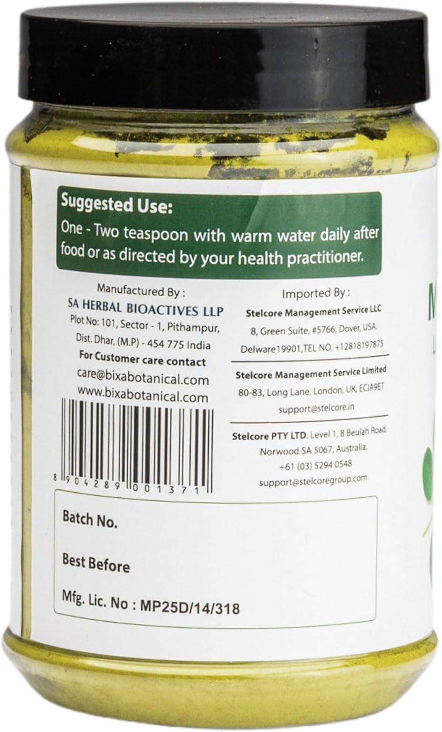 bixa BOTANICAL Moringa Powder (Organic Moringa Oleifera - 100% Pure Moringa Leaf/Drum Stick Shigru) | Perfect for Drinks, Tea,Smoothies & Recipes - 7Oz