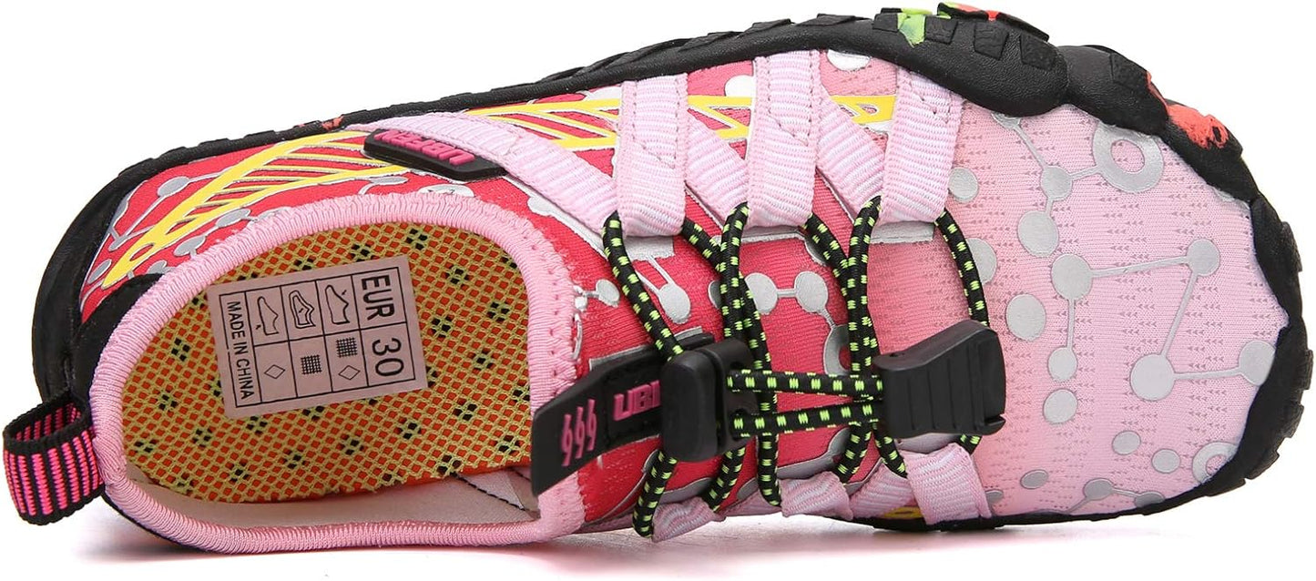 UBFEN Water Shoes for Kids Boys Girls Aqua Socks Barefoot Beach Sports Swim Pool Quick Dry Lightweight Toddler Little Big Kid