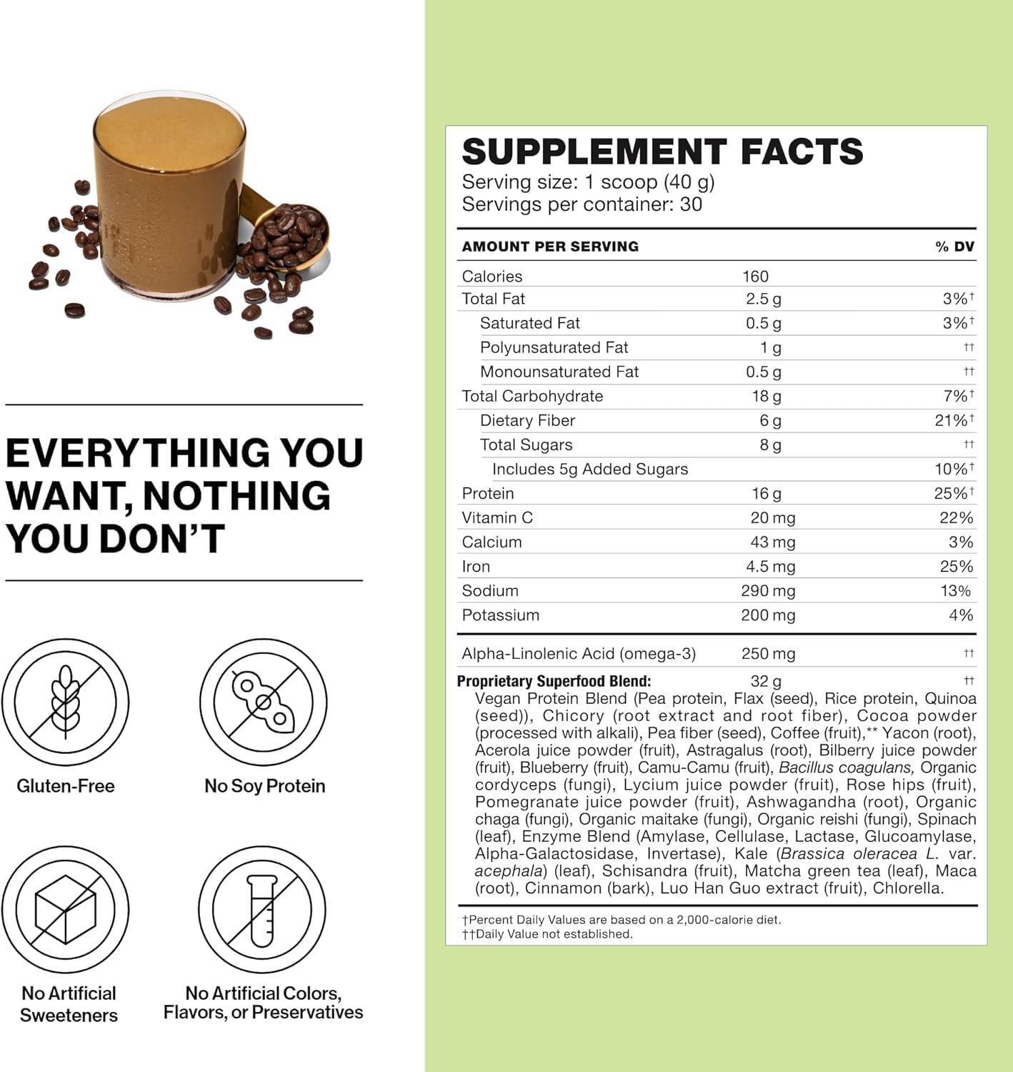 Shakeology Plant Based Protein Powder Blend – Gluten-Free Shake with Vitamins and Minerals – Helps Support Weight Loss, Lean Muscle, Gut Health – Cafe Latte, 30 Servings