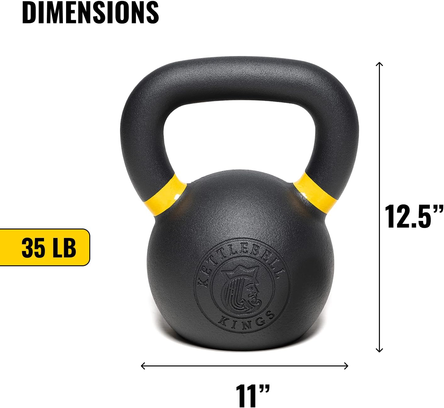 Kettlebell Kings Powder Coated Kettlebell Weights 5-90 LB | Workout Gym Equipment & Strength training sets for Women & Men | Durable Coating for Grip Strength, Rust Prevention