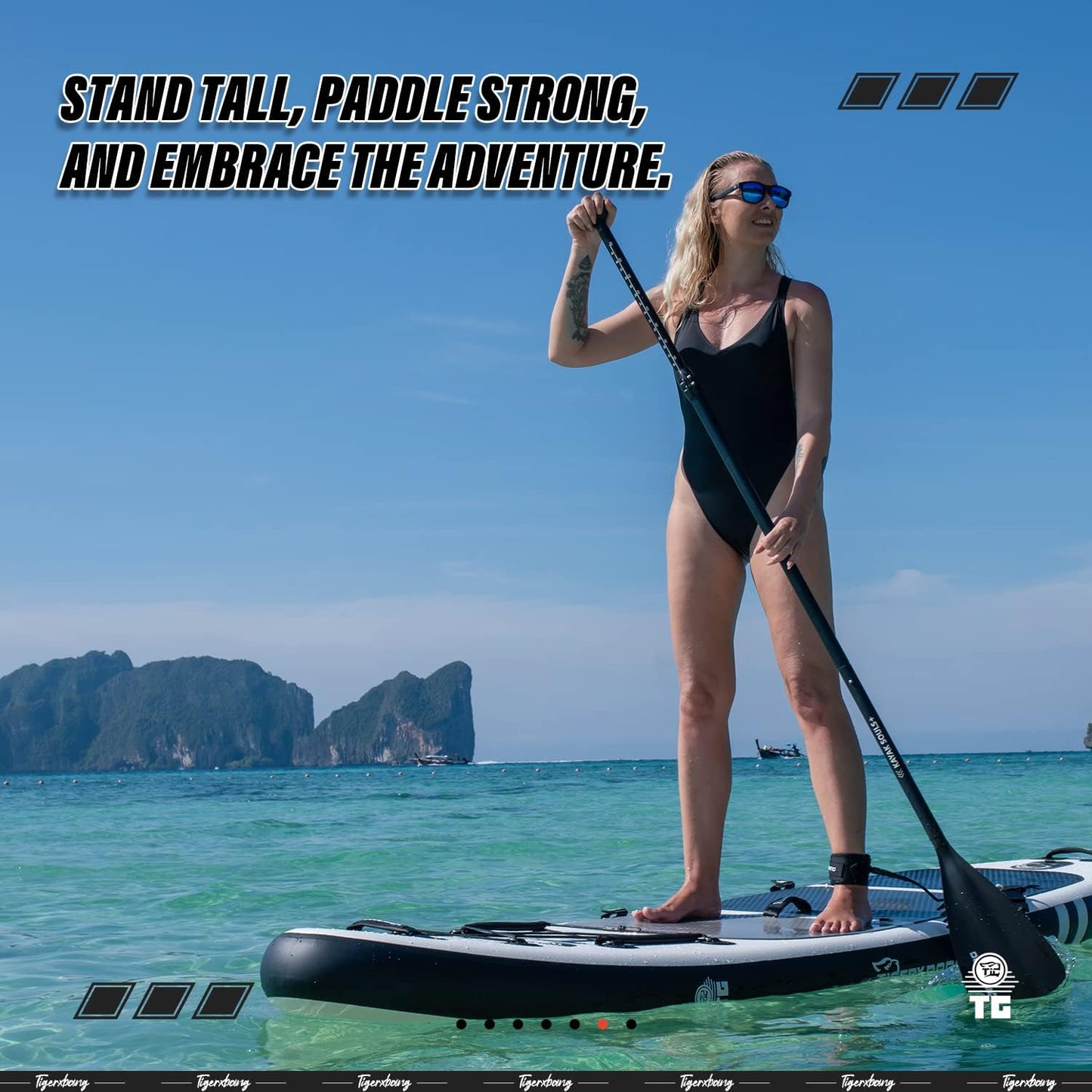 Inflatable Paddle Board with Premium SUP Board Accessories, Allround Paddle Boards for Adults/Kids,Stand Up Paddle Board Defender Collection