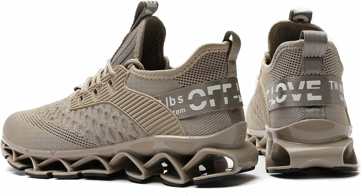 Men's Running Shoes Blade Tennis Walking Fashion Sneakers Breathable Non Slip Gym Sports Work Trainers