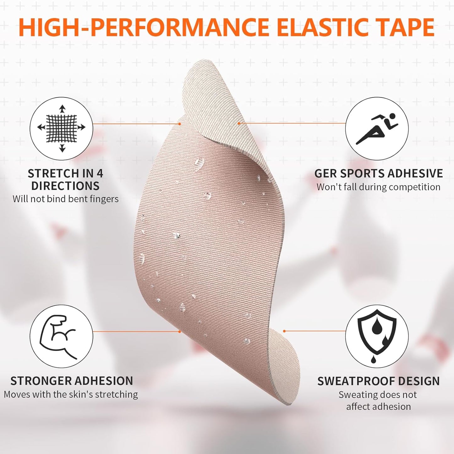 Bowling Tape Bowling Thumb Tape - Sweatproof, Pre Cut, Multiple Colors 100pcs (Nude)