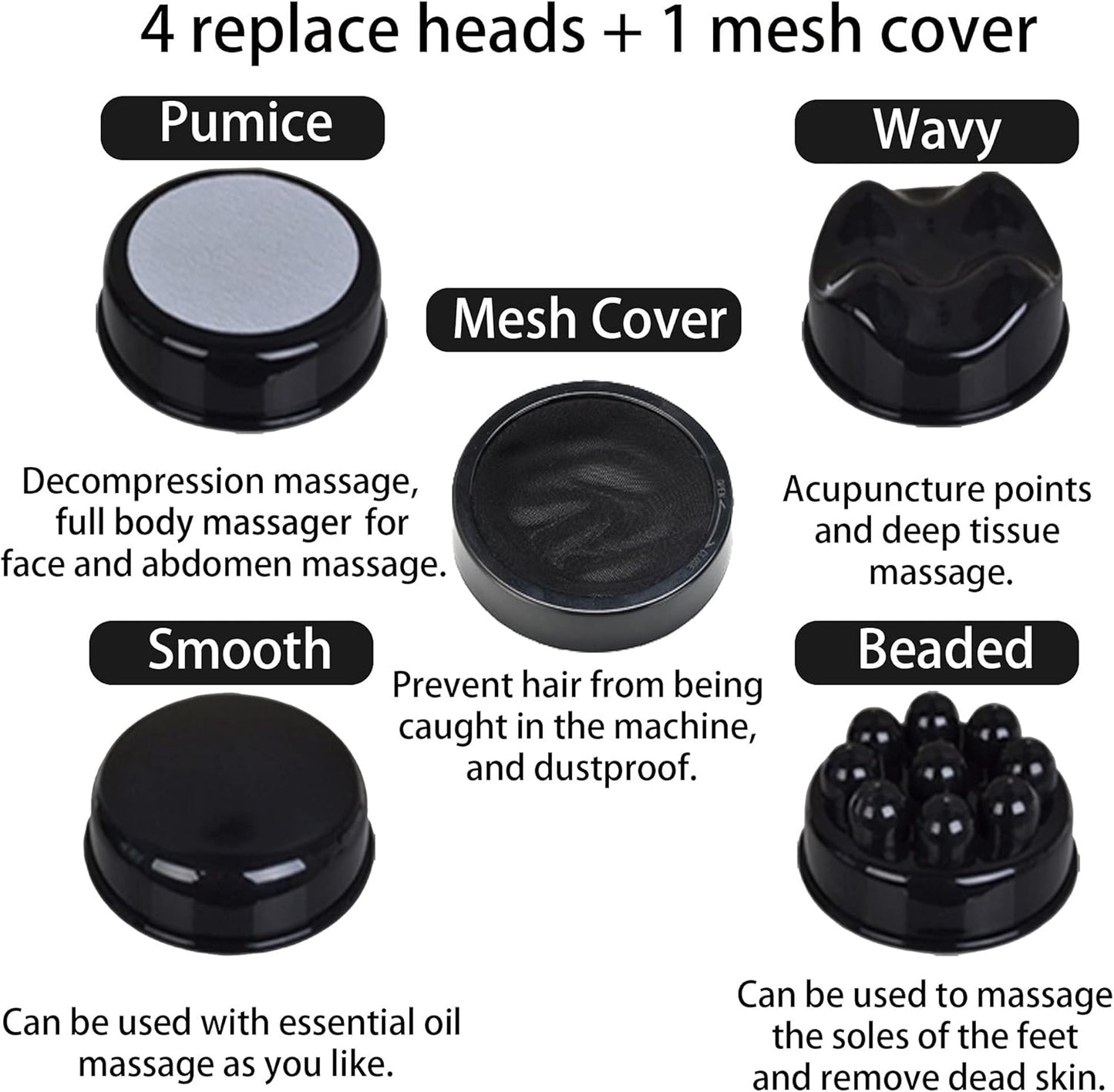 Handheld-Cellulite Massager, Body Sculpting-Machine Full Body Massager Hand Held Back-Massager Electric Foot Massager, Body Shaper for Women, Celulitis-Remover Machine with 4 Massage Wand Attachment