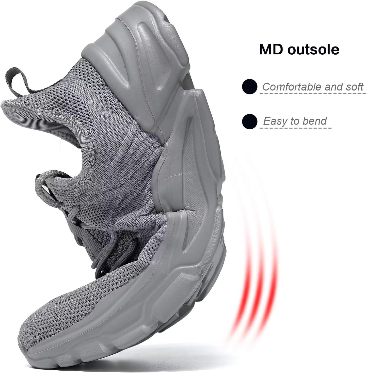 Mens Slip On Running Shoes Athletic Walking Trainers Lightweight Breathable Mesh Tennis Sneakers