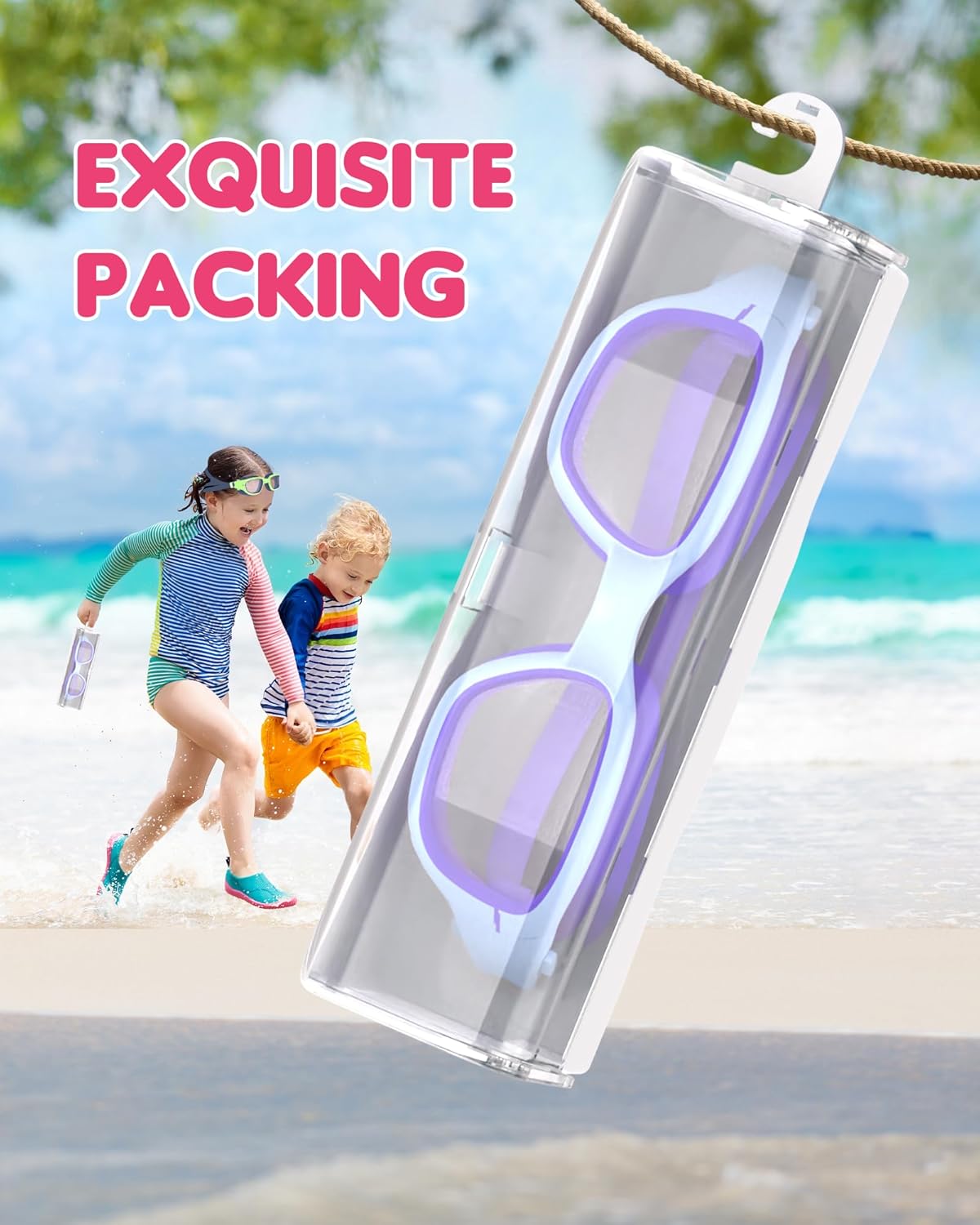 Kids Swim Goggles,Swimming Goggles for Kids 6-14, Anti-Fog UV Protection Pool Glasses for Boys Girls