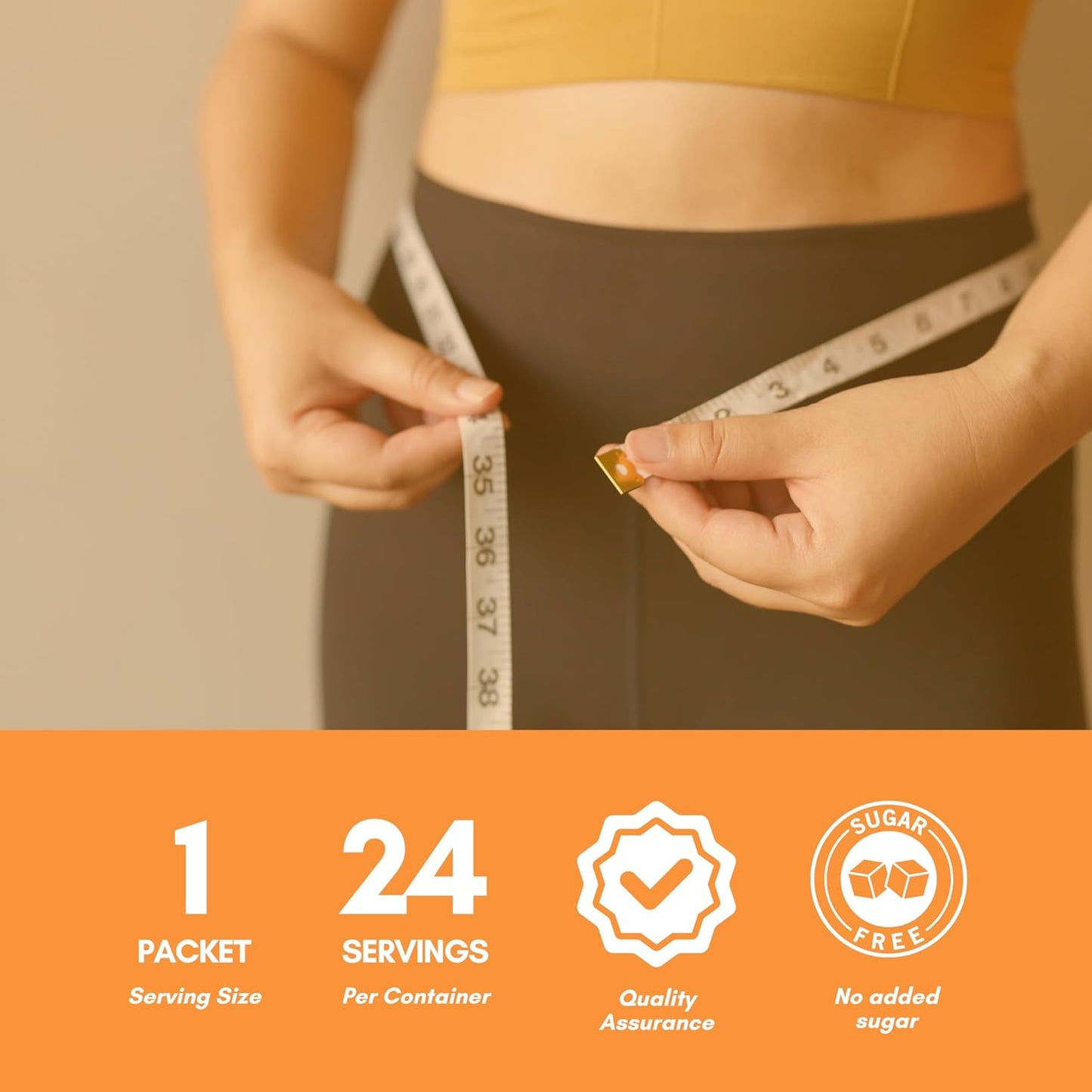 GLP-1 Supplement | Natural GLP-1 Production | GLP 1 Booster Drink Mix to Control Appetite and Cravings | Great Tasting Metabolic Support - Yerba Mate, Garcinia Cambogia, Berberine [Orange]